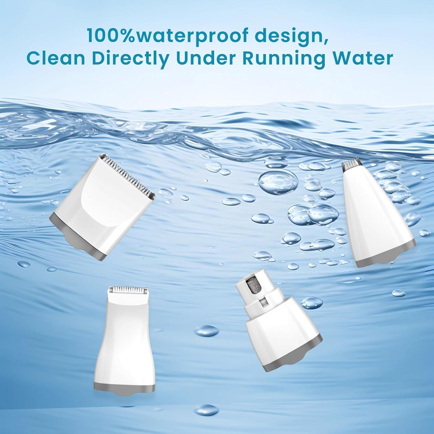 Dog Clippers Grooming Kit Hair Clipper-Low Noise Paw Trimmer- Rechargeable - Cordless Quiet Nail Grinder Shaver for Cats and Other Pets