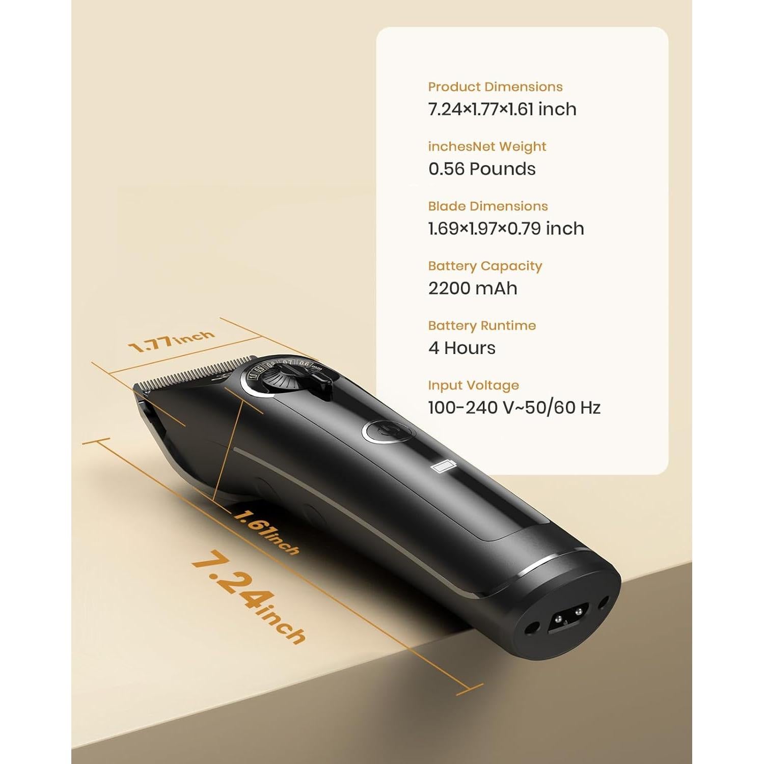 Cortapelos para Perros oneisall CP-9050 4 en 1 con Cuchillas Desmontables