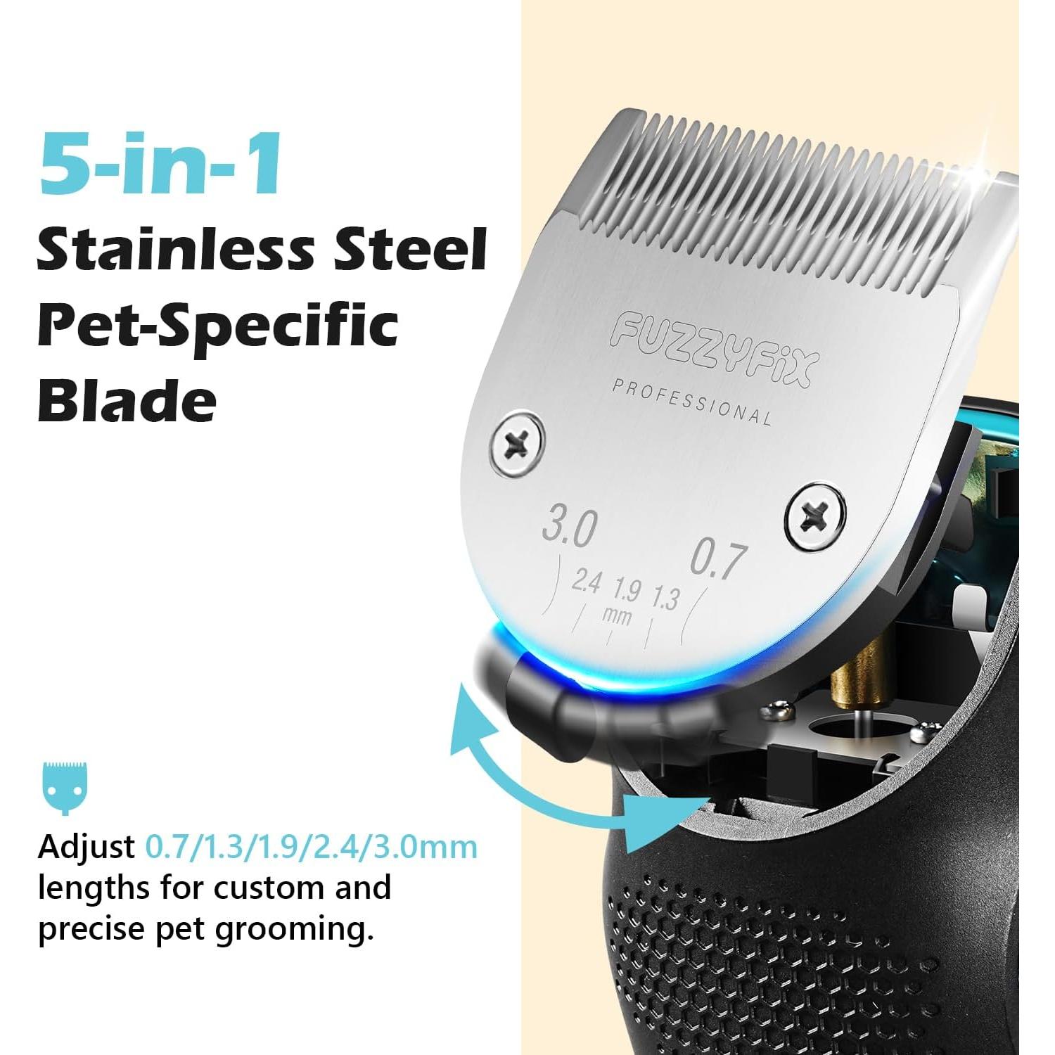 Cortadora de Pelo para Mascotas FuzzyFix 5-en-1 Inalámbrica