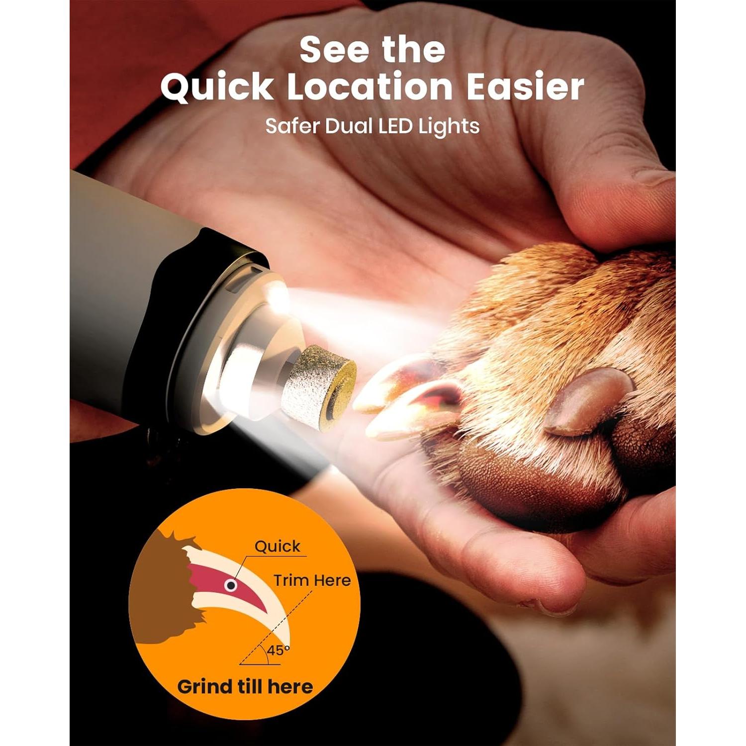 Cortadora de Uñas y Amoladora para Perros Oneisall 2 en 1