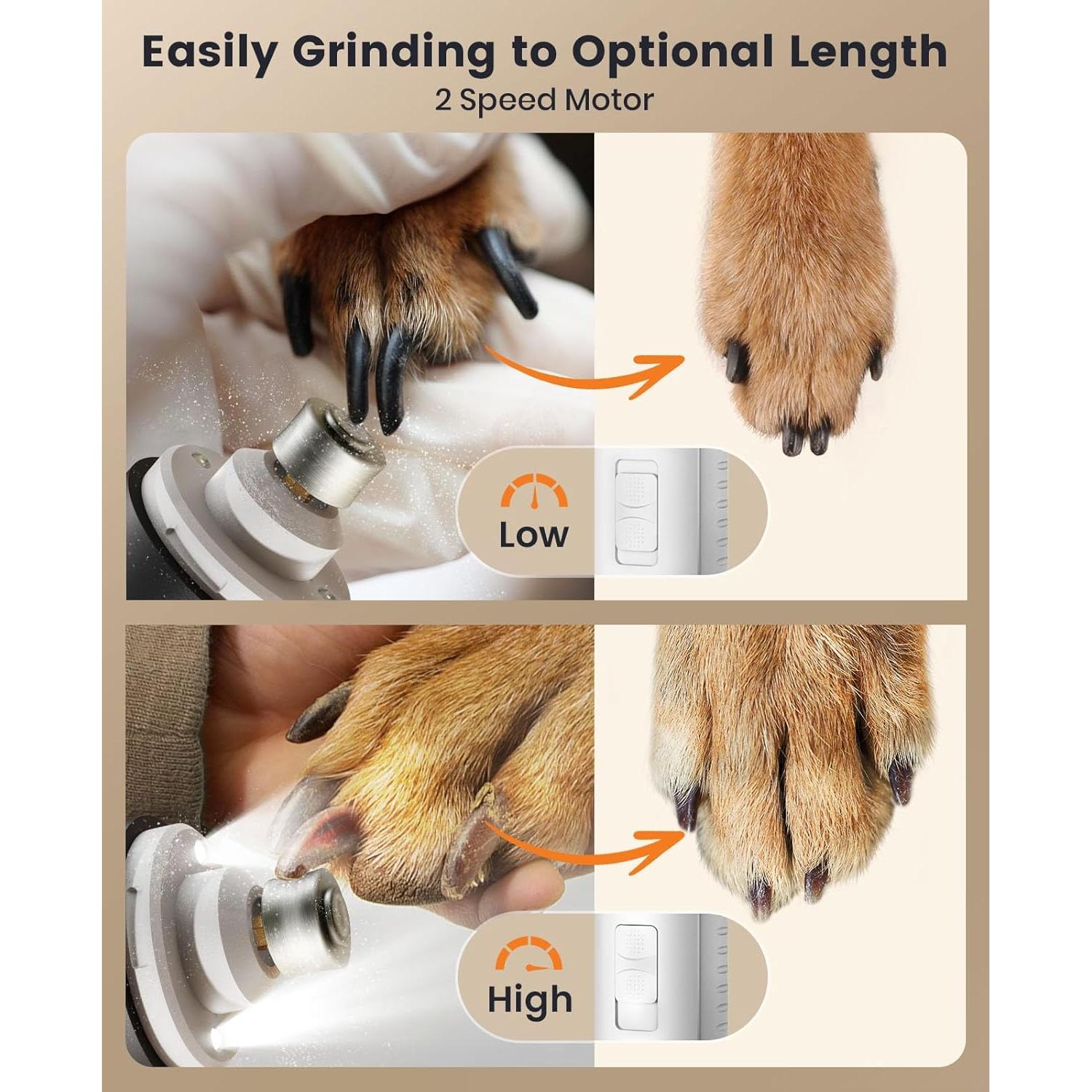 Cortadora de Uñas y Amoladora para Perros Oneisall 2 en 1