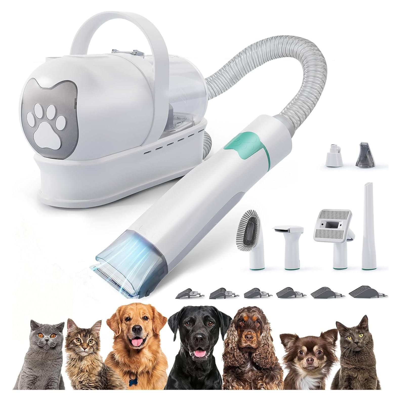 Kit de Acicalamiento 7 en 1 IEVENW para Perros y Gatos Blanco