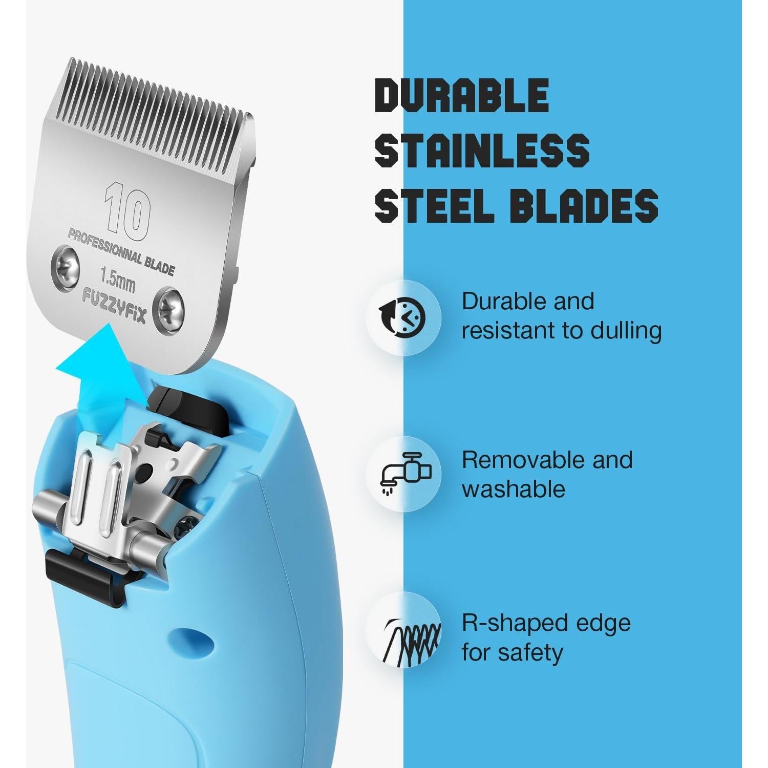 Cortadora de Pelo Inalámbrica FuzzyFix 14 en 1 para Mascotas