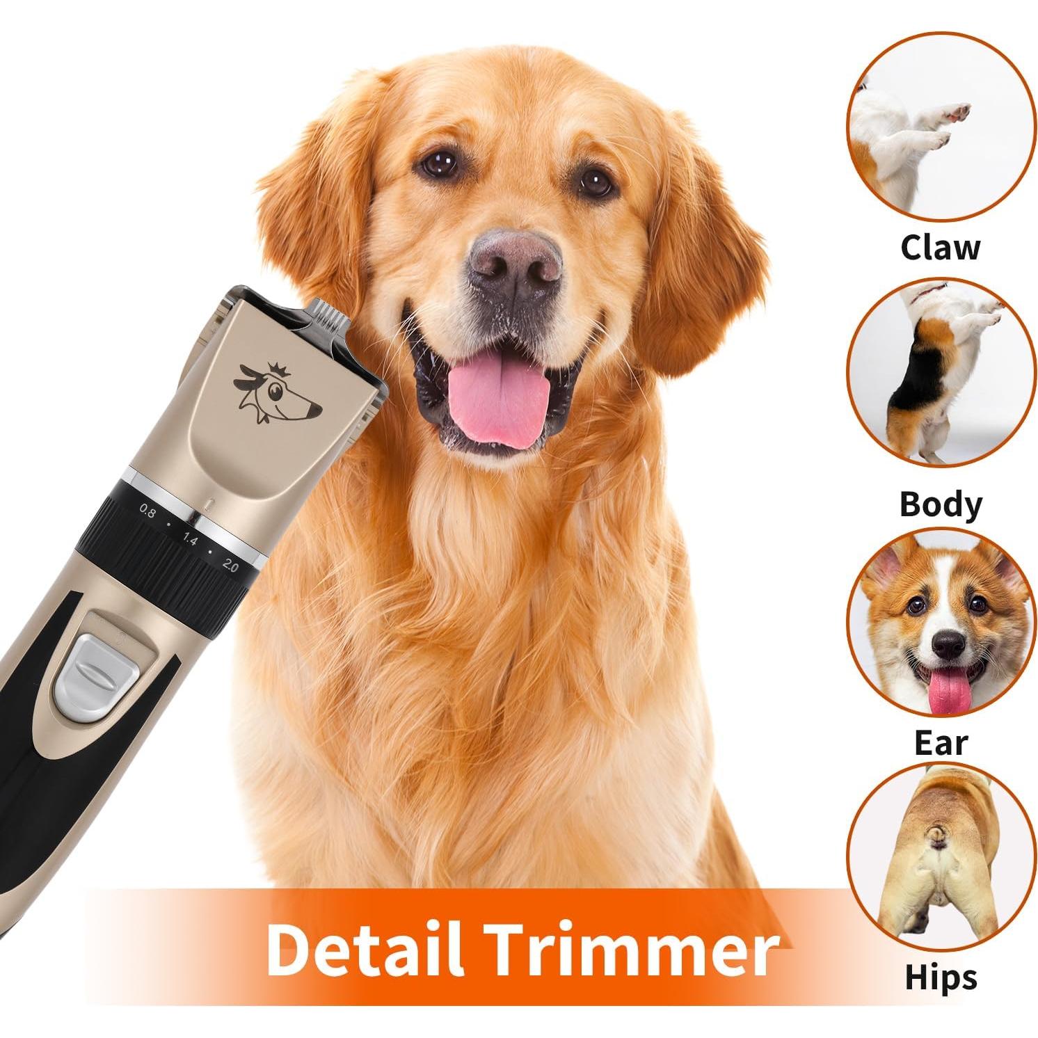 Kit Afeitadora para Perros Aovdy Oro - Tijeras y Cuchilla