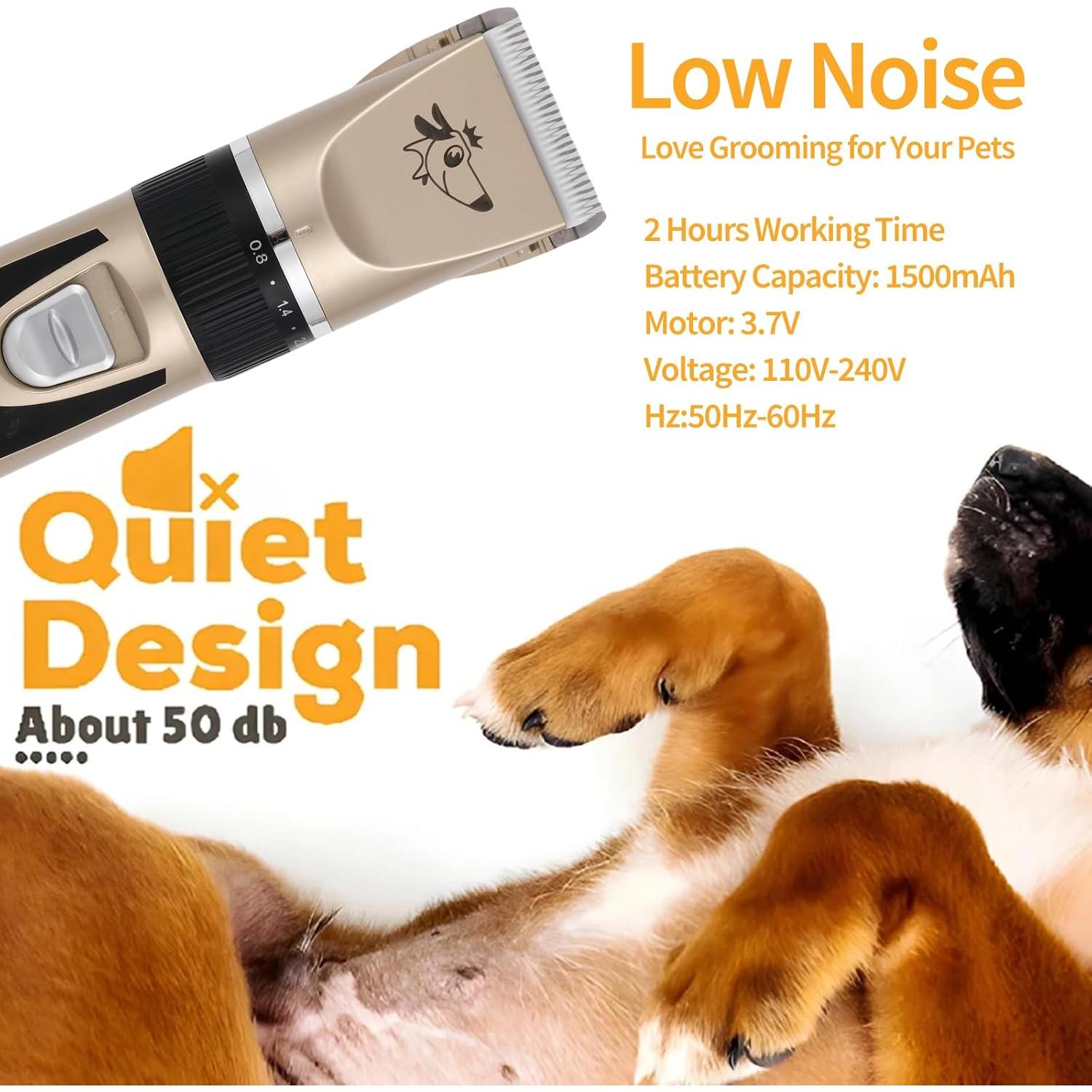 Kit Afeitadora para Perros Aovdy Oro - Tijeras y Cuchilla