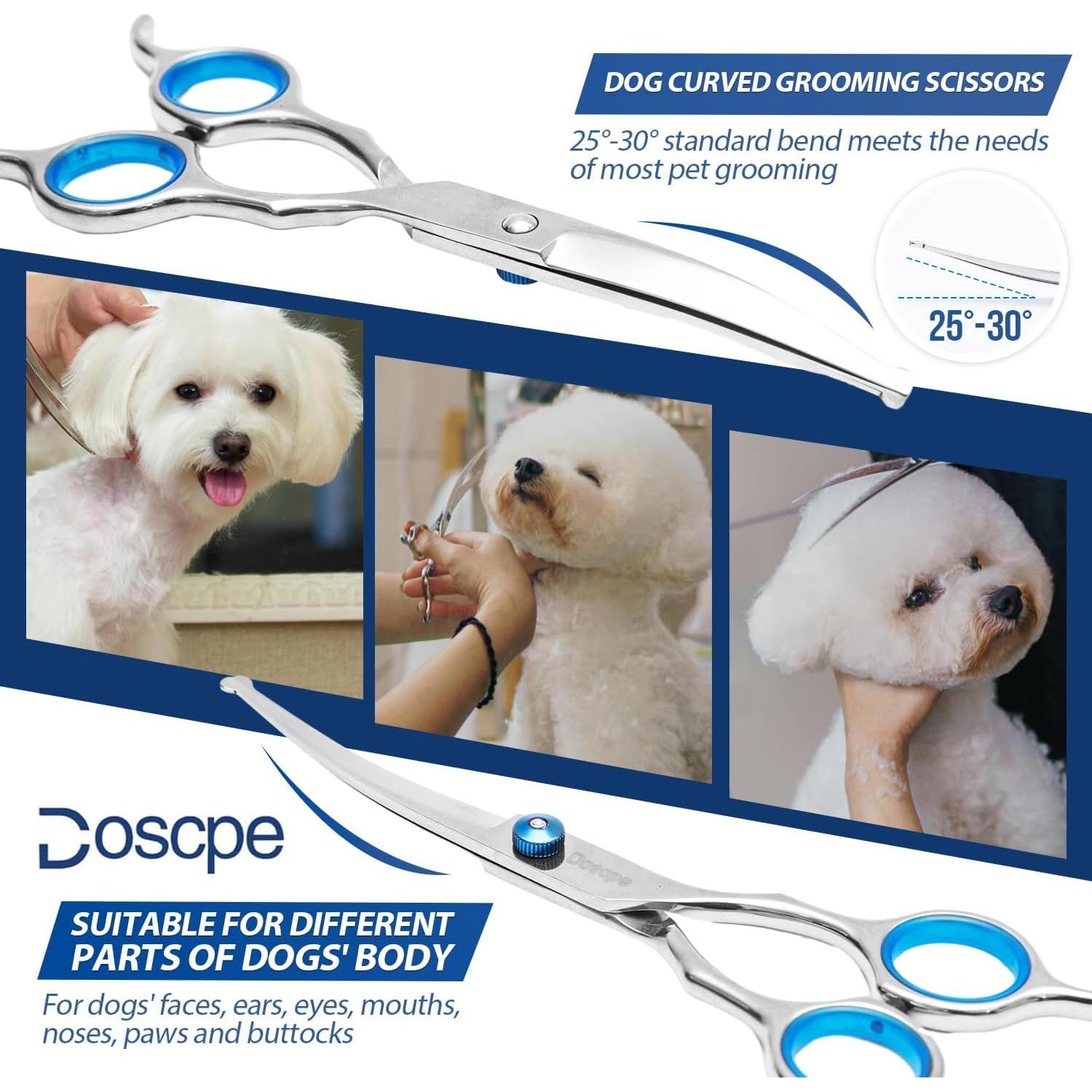 Juego de Tijeras de Aseo Profesional Doscpe 6 en 1 para Mascotas