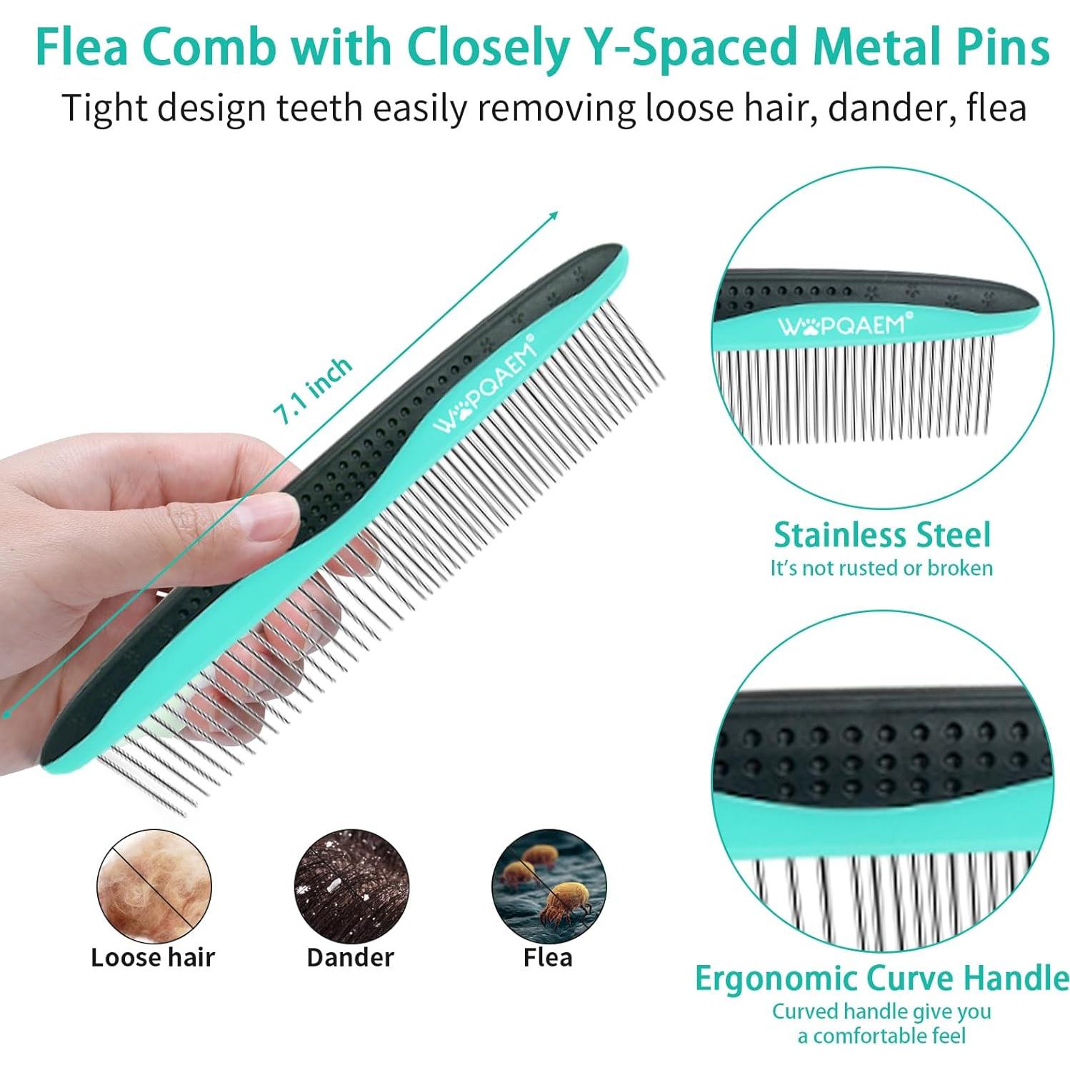 Kit de Aseo 5 en 1 WOPQAEM para Perros y Gatos - Verde