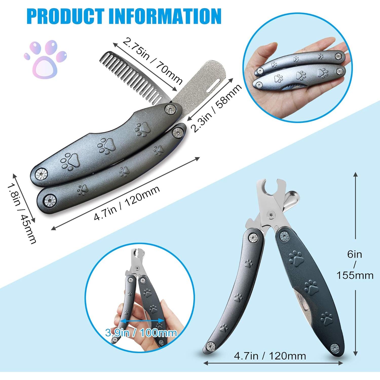 Cortauñas para Perros KXCDTECH DNC-1 Acero Inoxidable 13.78cm