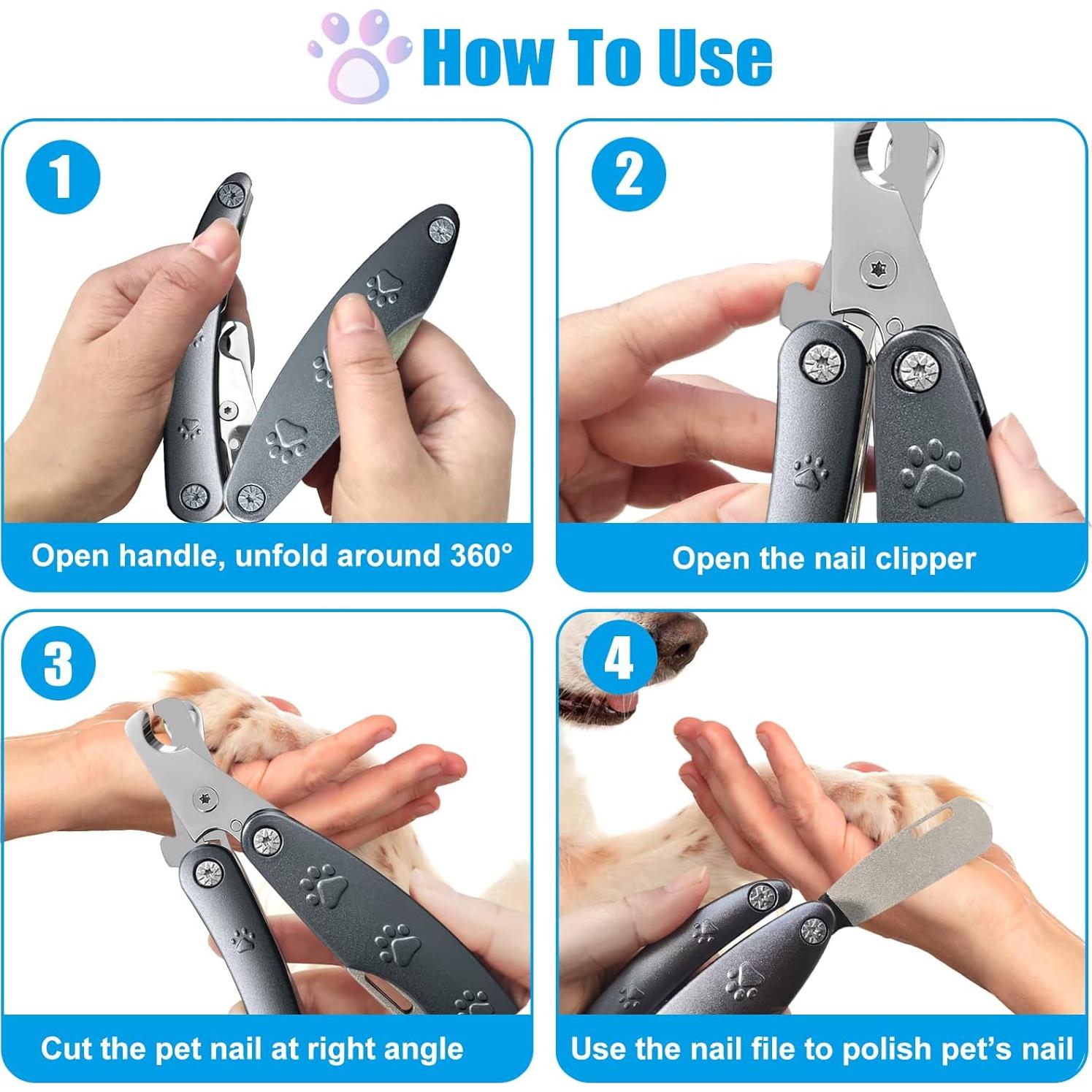 Cortauñas para Perros KXCDTECH DNC-1 Acero Inoxidable 13.78cm