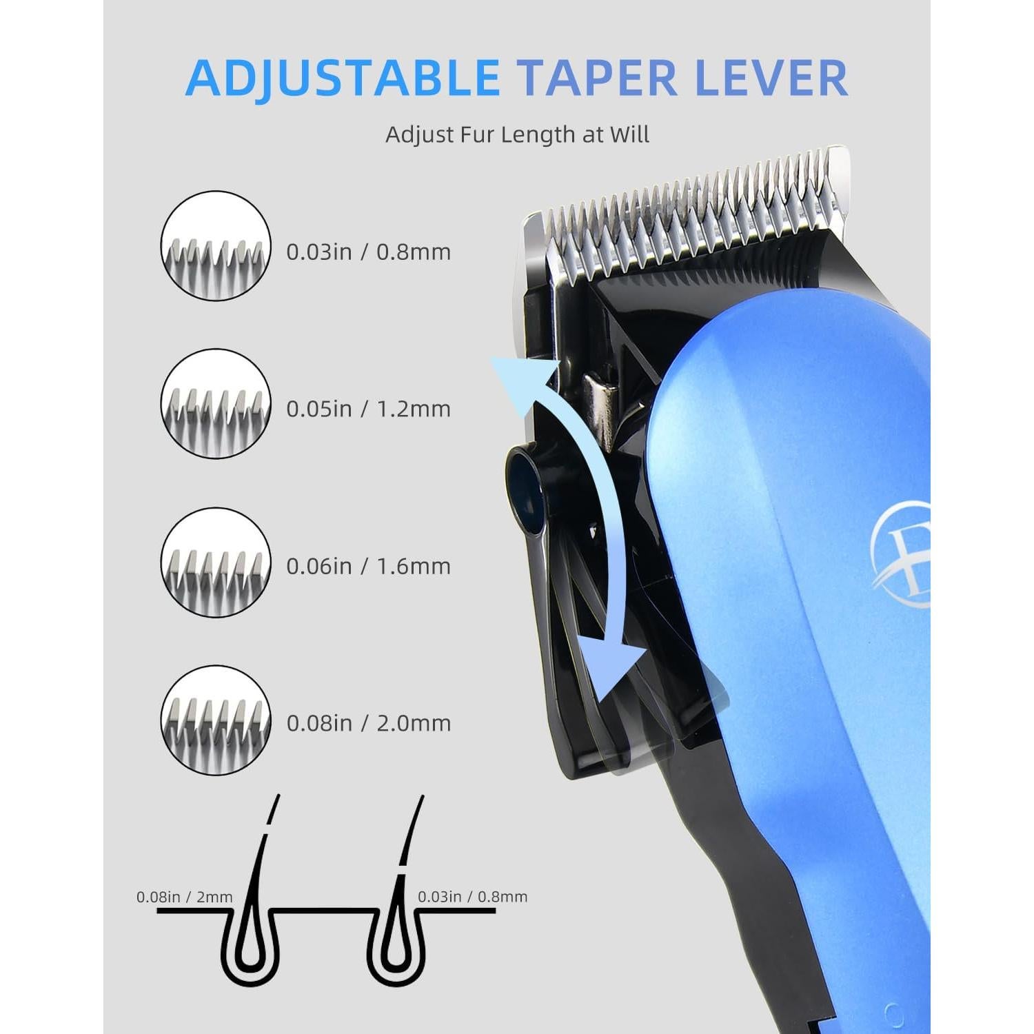 Cortapelos Profesional para Perros E-Hunter 24V Silencioso
