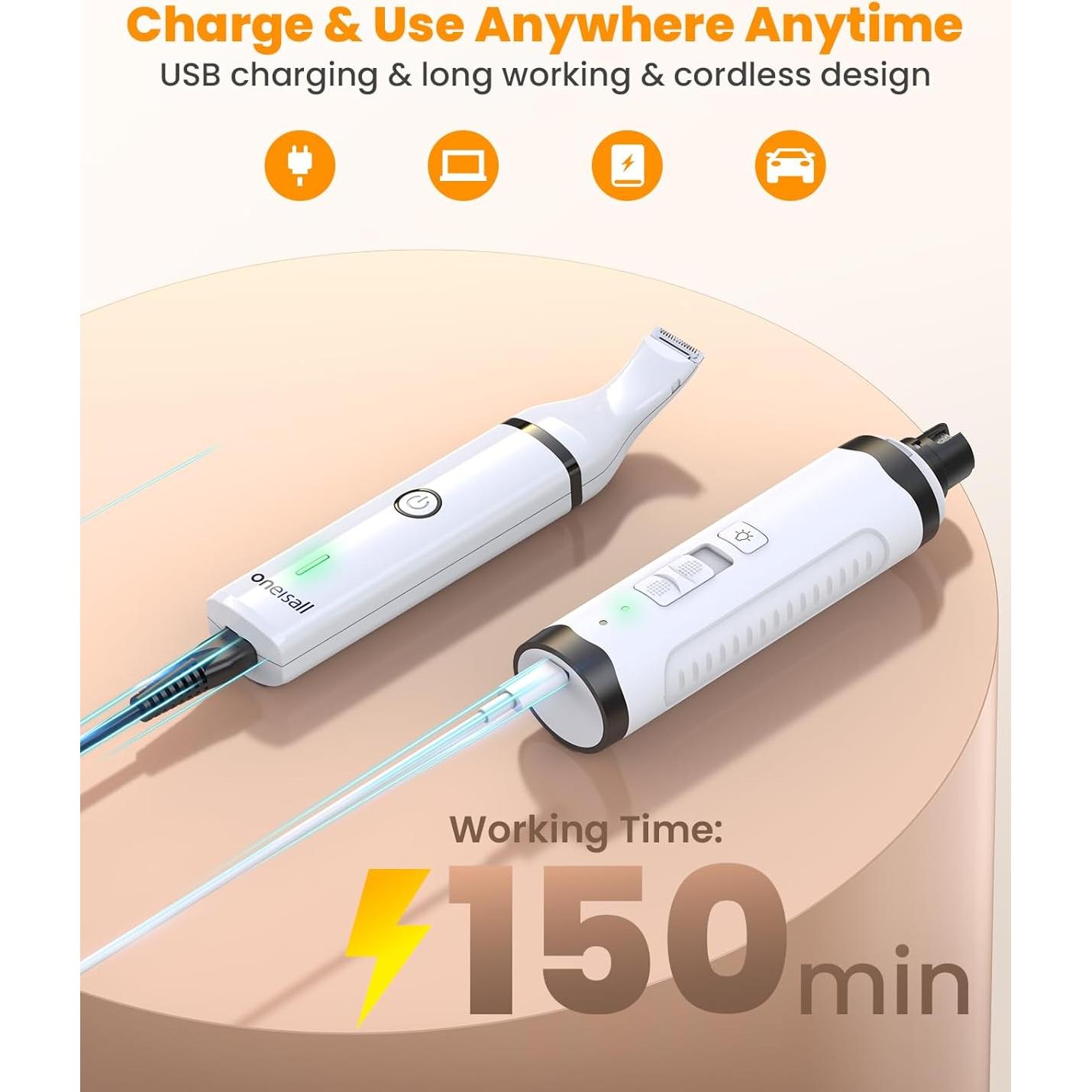 Kit de Lima de Uñas y Recortador de Patas Oneisall 3 en 1