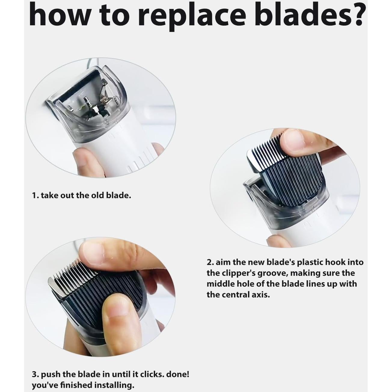 Cuchillas de Repuesto ONEISALL para Cortadora de Mascotas 2 Pack