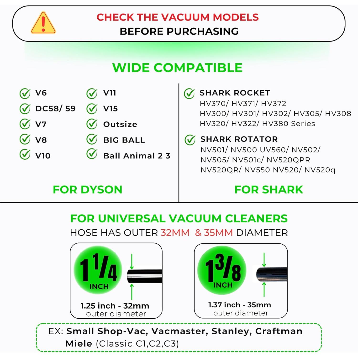 Cepillo de Aseo para Mascotas ENUKYCOM Compatible con Dyson y Shark