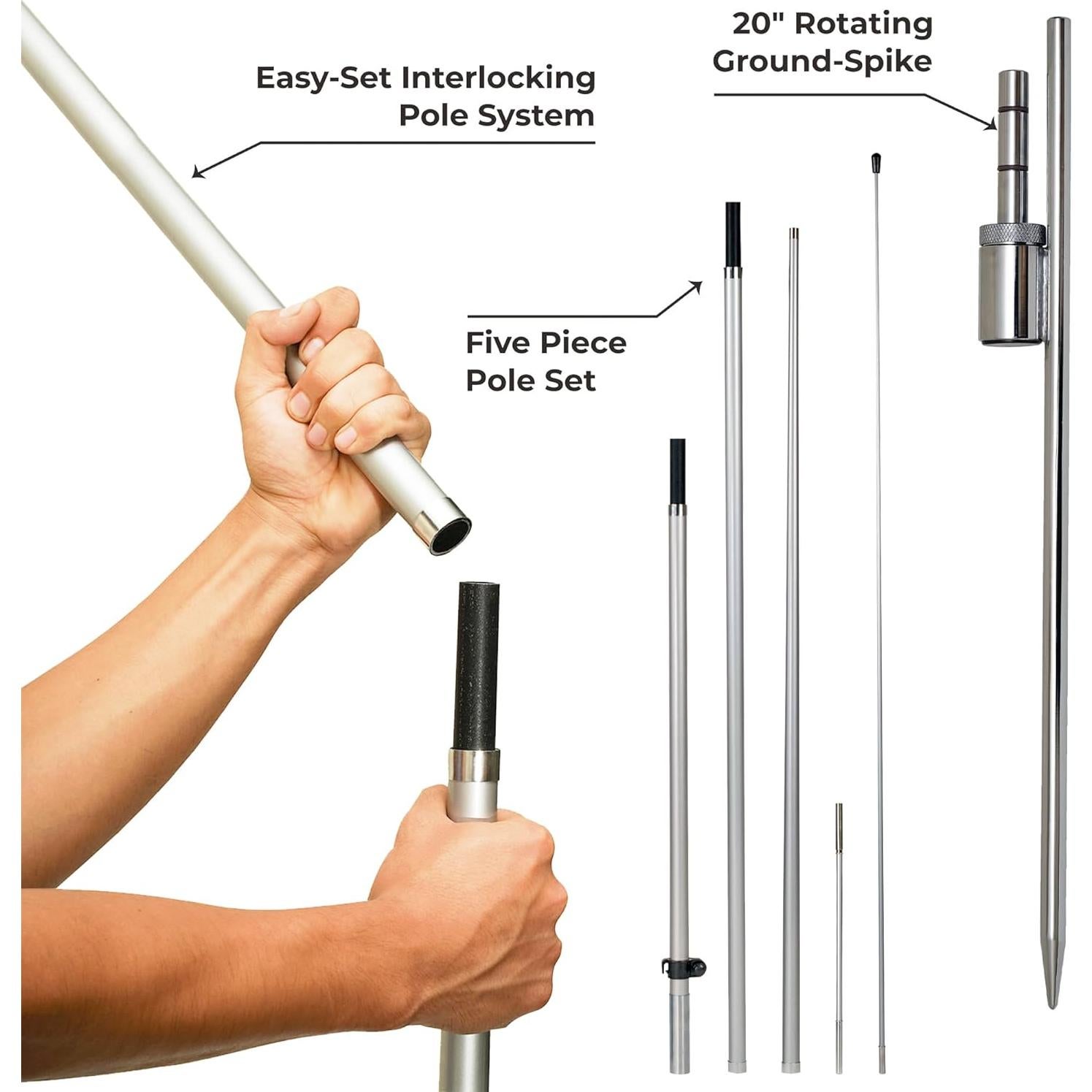 Kit Bandera de Pluma LookOurWay 12 Pies Cuidado de Mascotas