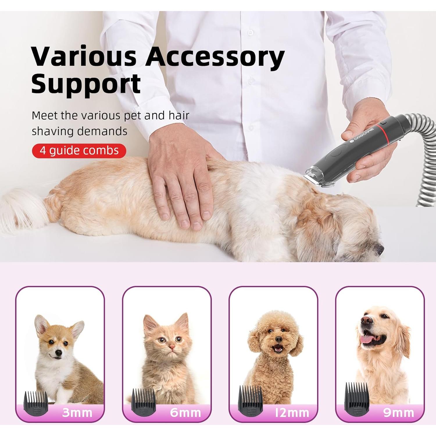 Kit de Cuidado para Mascotas Dogcare 2.5L - Aspiradora y Cortadora