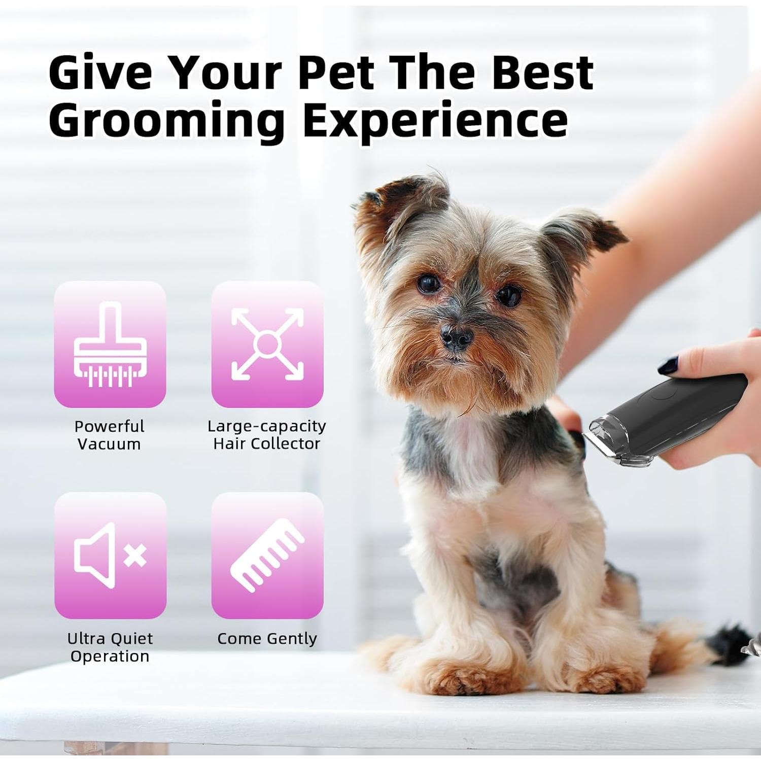 Kit de Cuidado para Mascotas Dogcare 2.5L - Aspiradora y Cortadora