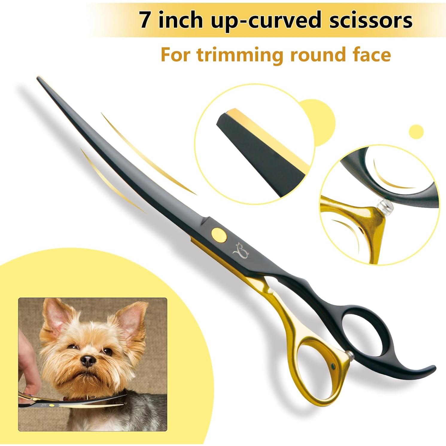 Kit de Tijeras para Acicalar Perros Citywish 5 en 1 Acero Inoxidable