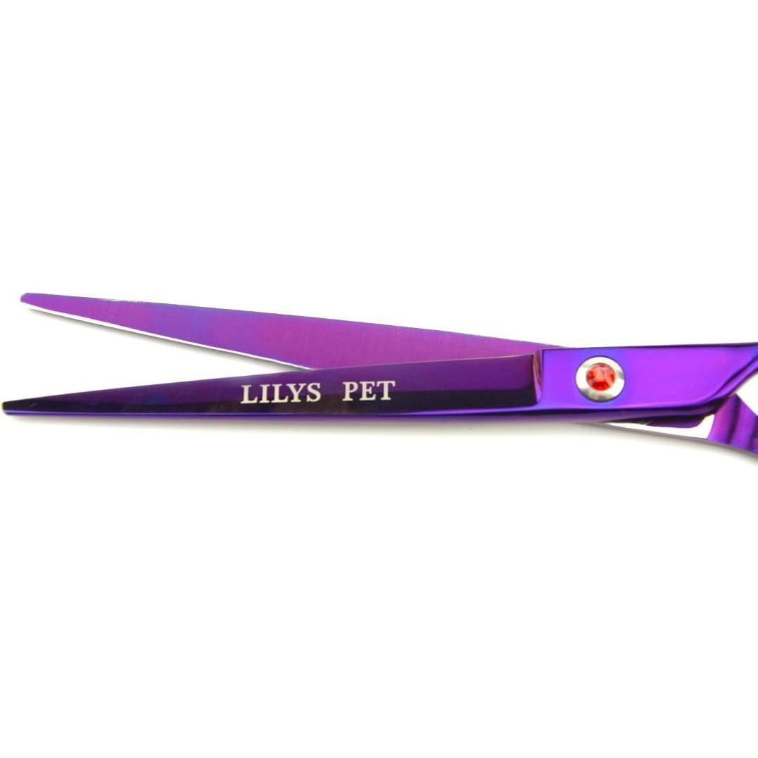 Kit de Tijeras de Aseo Profesional LILYS PET 19 cm Púrpura
