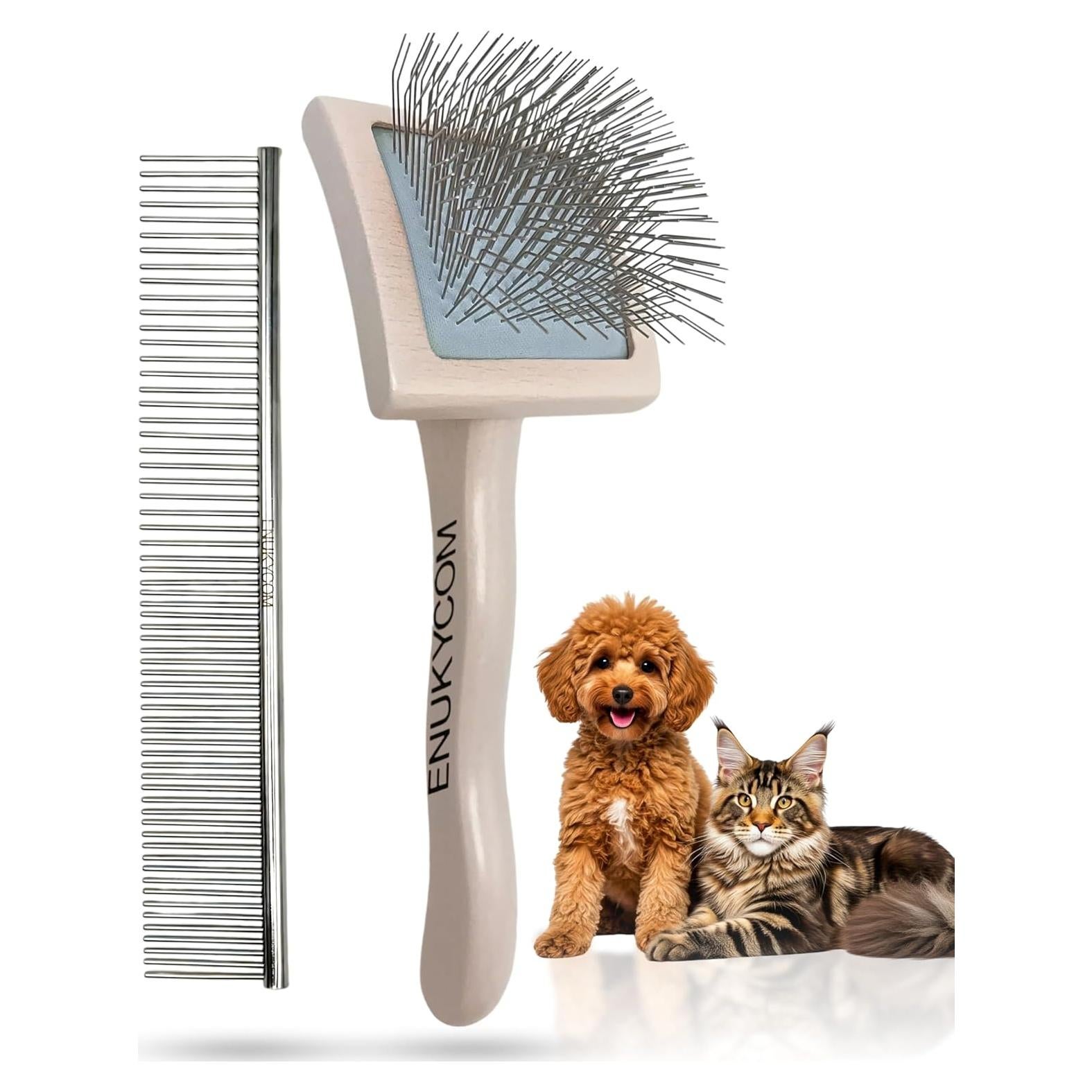 Cepillo Slicker para Perros y Gatos ENUKYCOM - 20.5x6.7cm