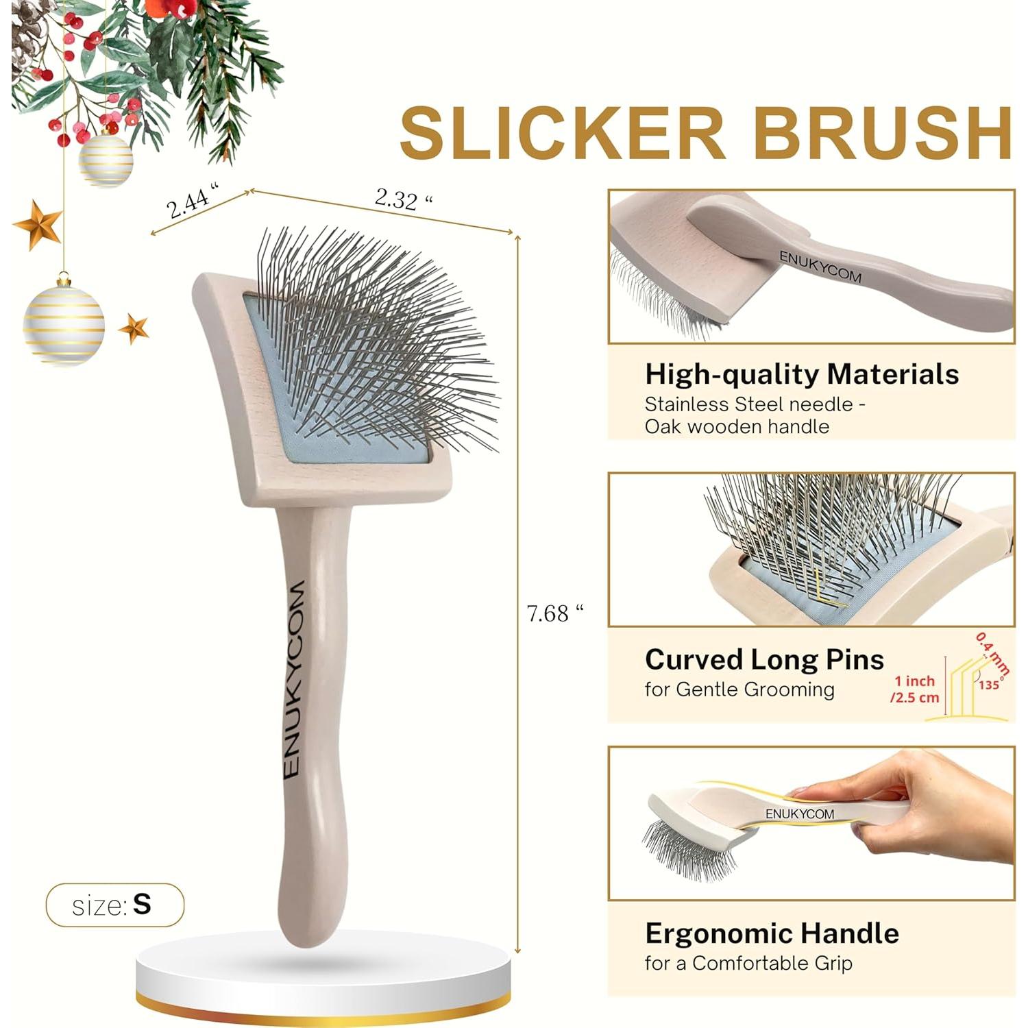Cepillo Slicker para Perros y Gatos ENUKYCOM - 20.5x6.7cm