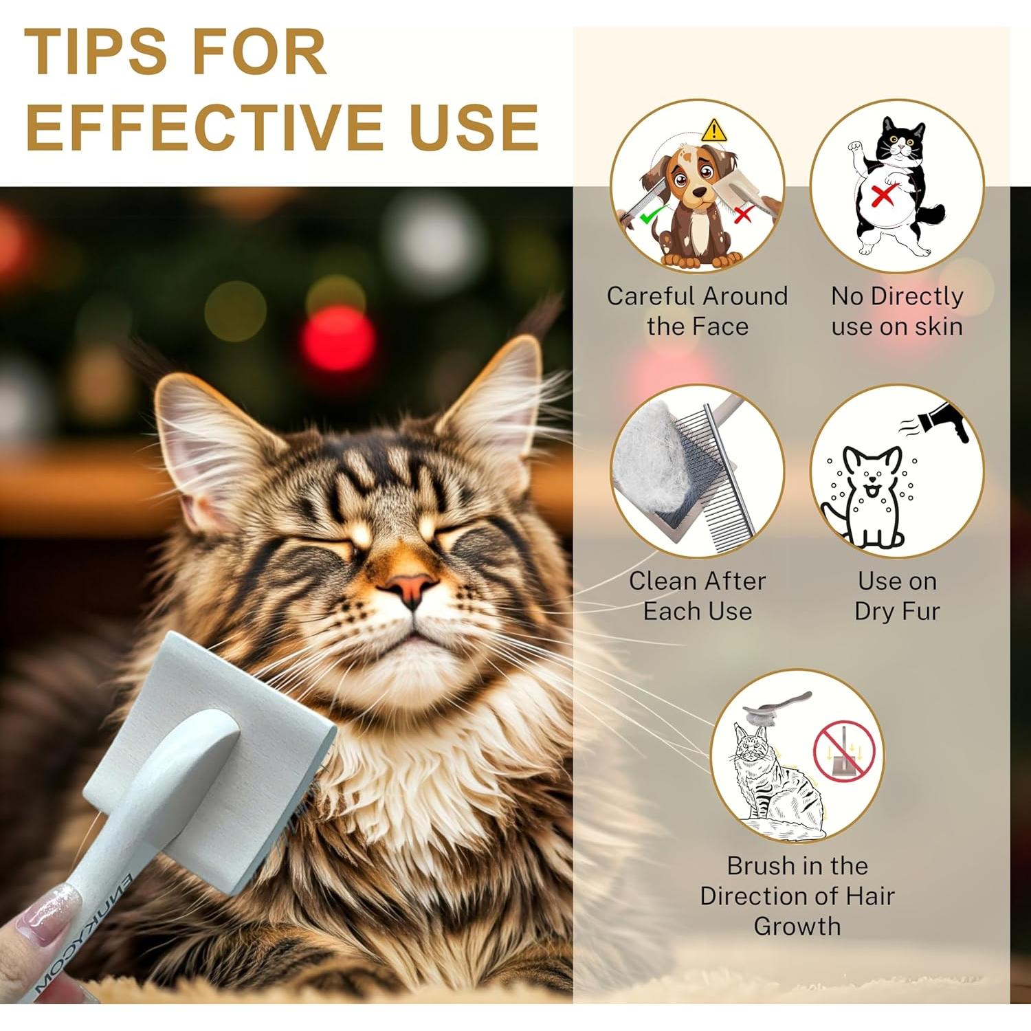 Cepillo Slicker para Perros y Gatos ENUKYCOM - 20.5x6.7cm