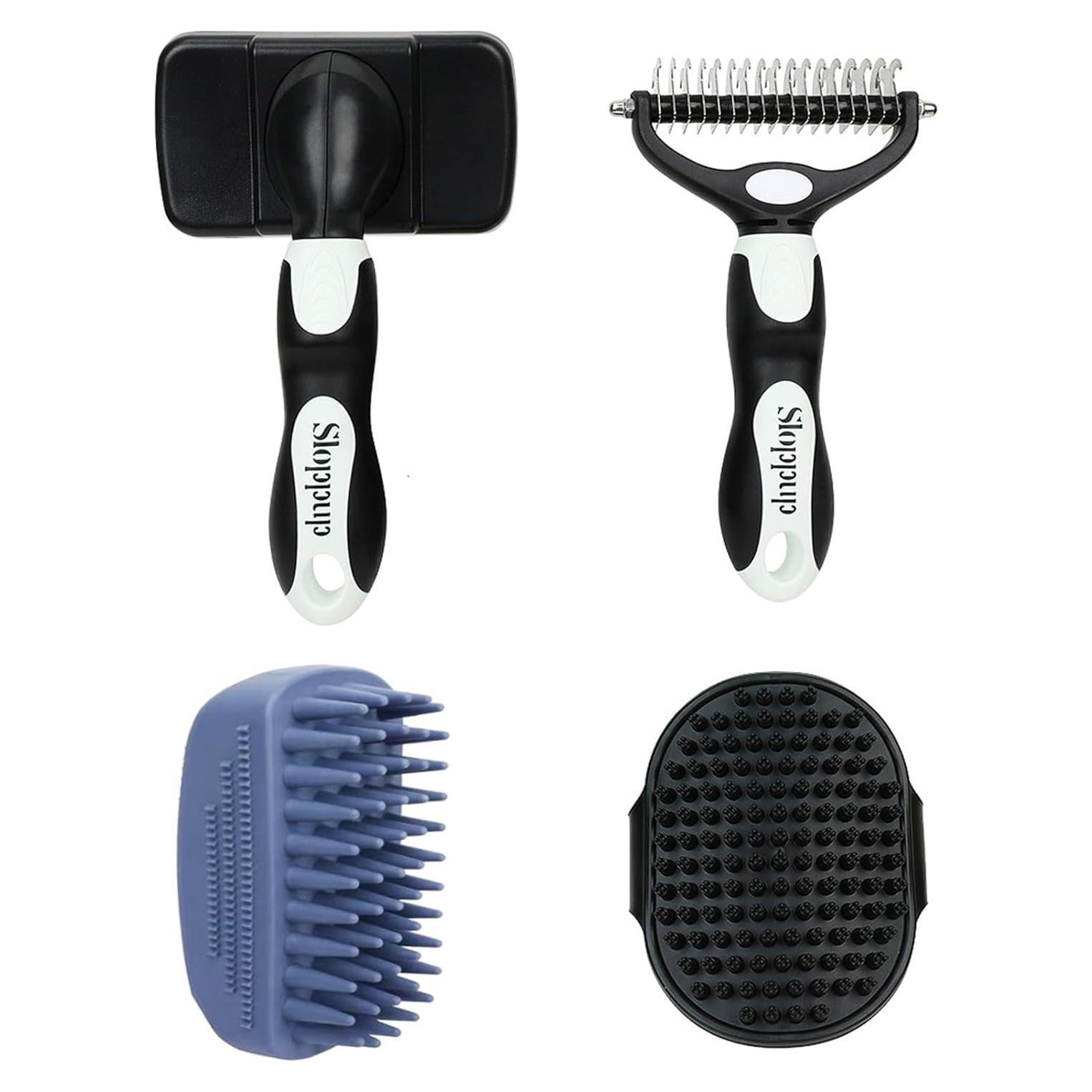 Kit de Cepillos para Mascotas PETIMP 4 en 1 para Perros y Gatos