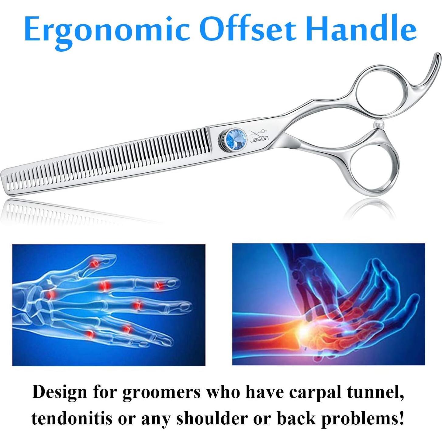 Tijeras de Aclarante JASON 7" (17.78 cm) 50 Dientes Ergonómicas