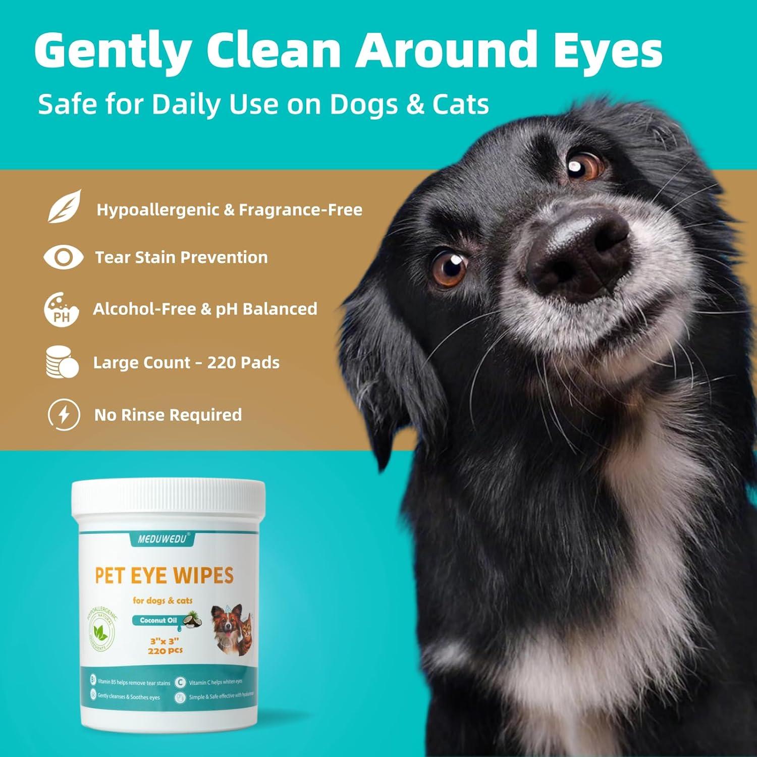 Toallitas Oculares para Mascotas MEDUWEDU 220 Piezas Coco