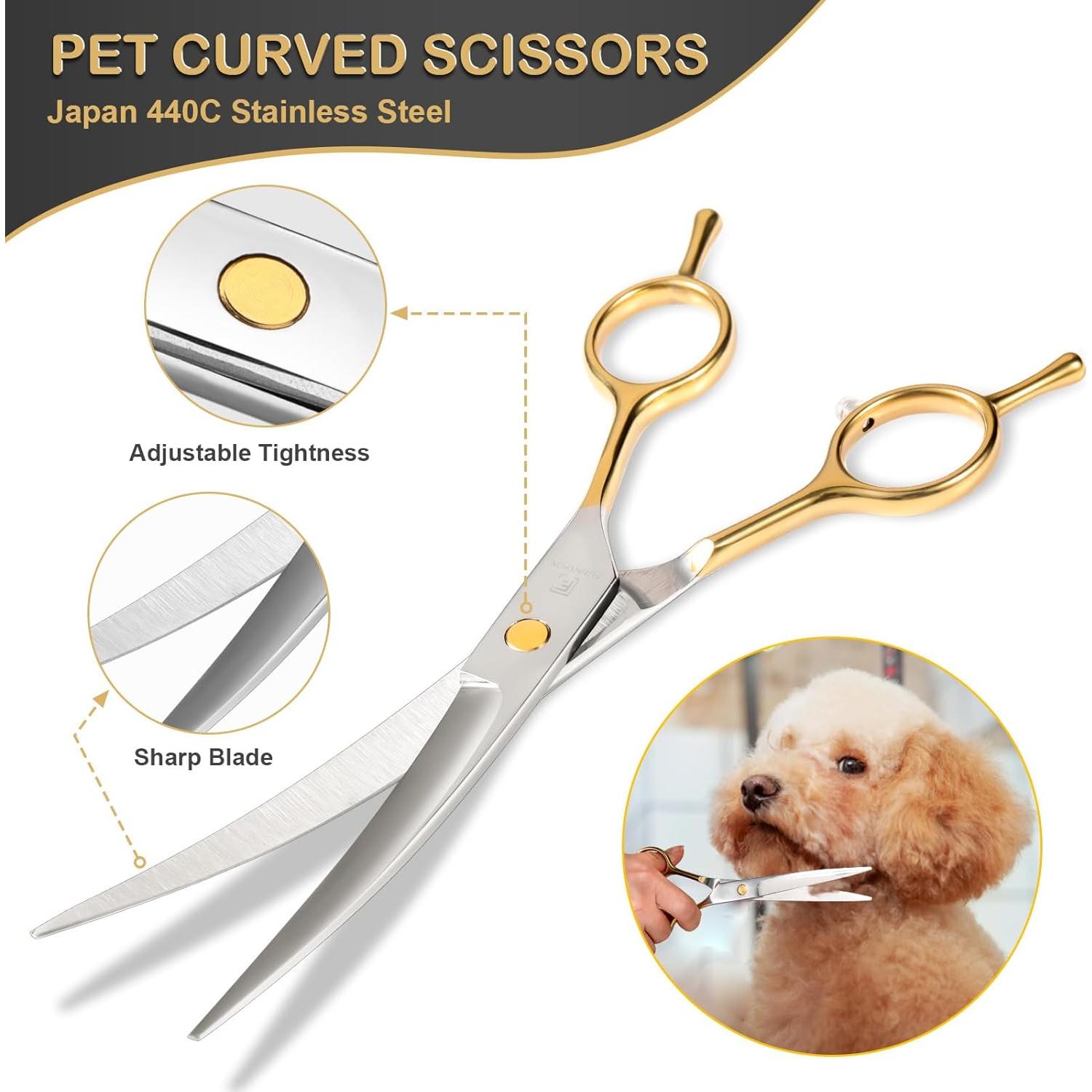 Juego de Tijeras para Aseo de Perros FunnyFox 6 en 1