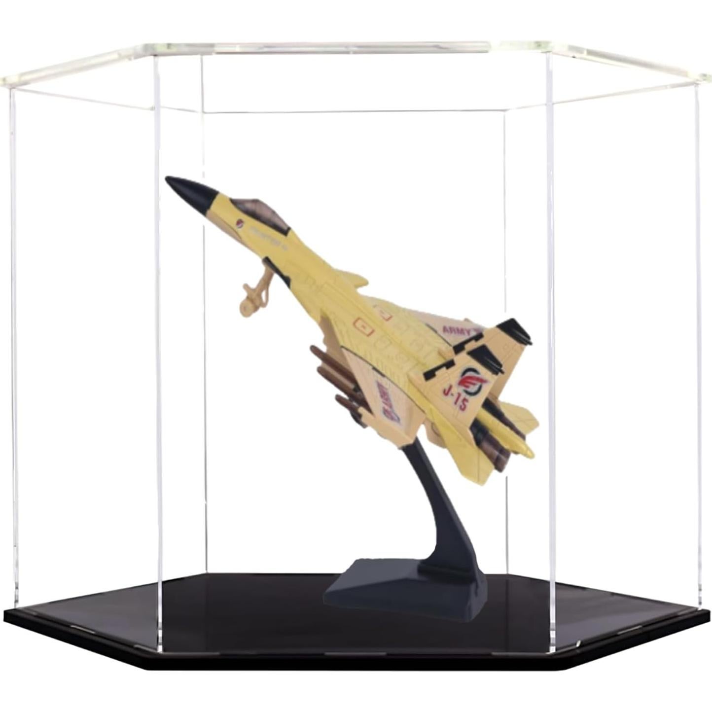 Caja de exhibición hexagonal acrílica para gorras WEI-H4 25.4x22.1x20.1 cm