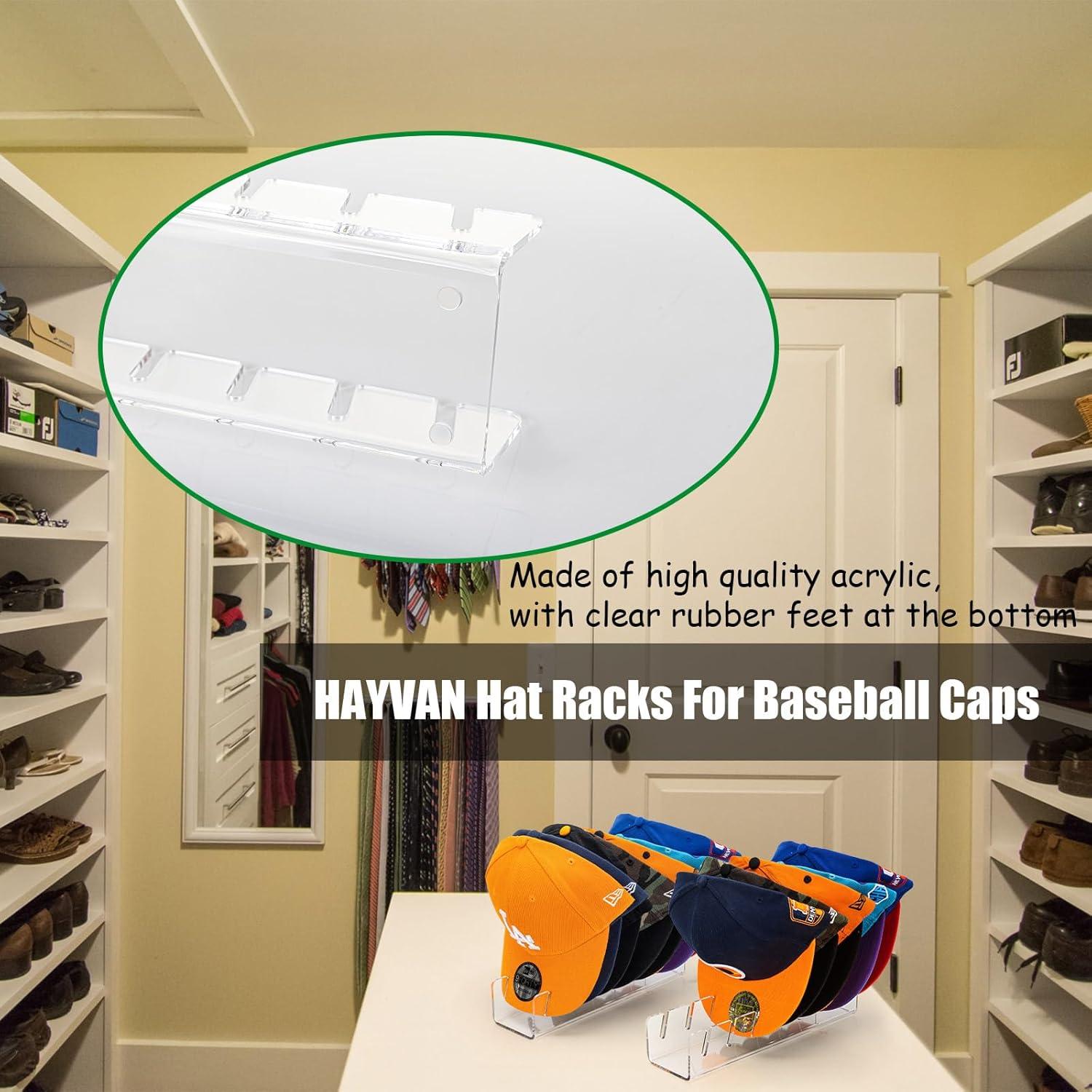 Soporte para Gorras HAYVAN 2 Pack Acrílico Transparente 14 Gorras
