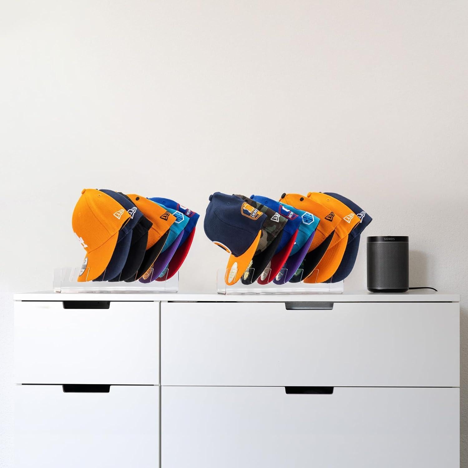 Soporte para Gorras HAYVAN 2 Pack Acrílico Transparente 14 Gorras