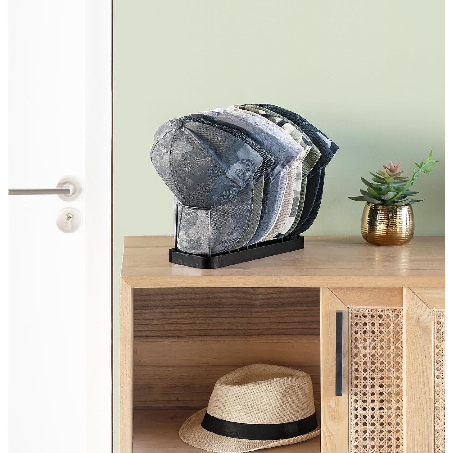 Organizador de Sombreros Mkono para 10 Gorras - Negro