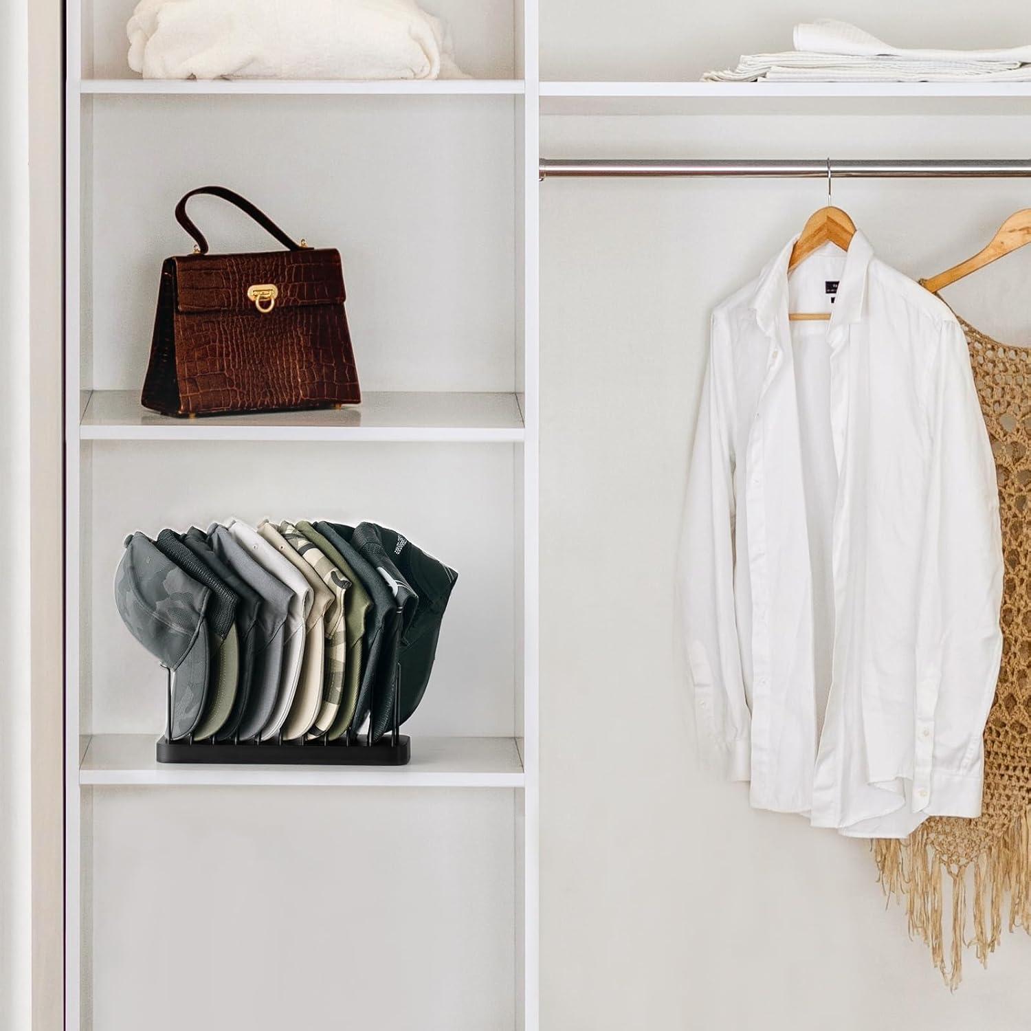 Organizador de Sombreros Mkono para 10 Gorras - Negro