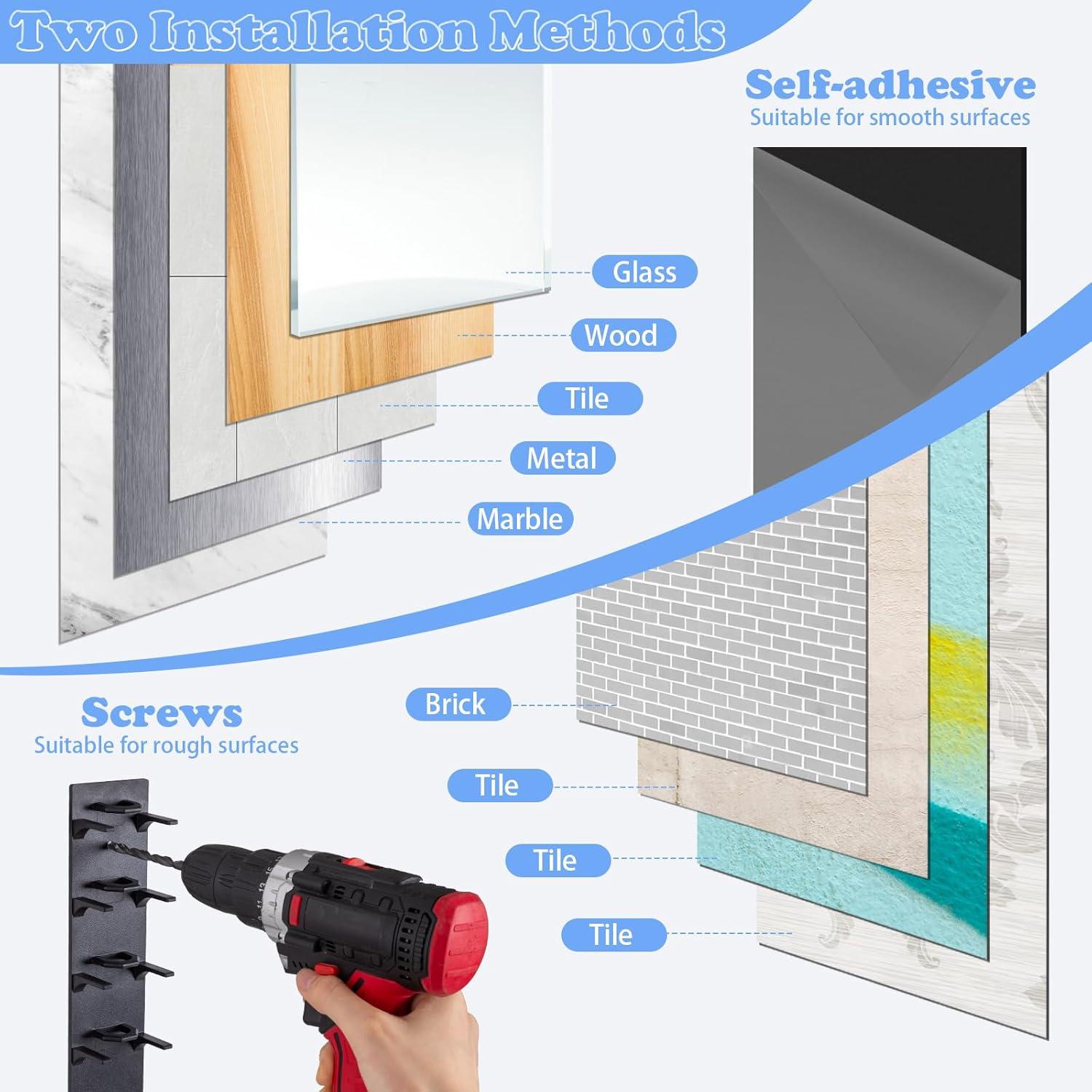 Organizador de Sombreros Dntorx, Soporte Pared 2 Piezas, 18 Sombreros