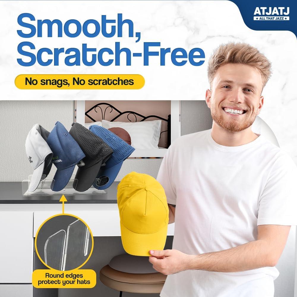Soporte para Gorras ATJATJ Acrílico 2 Niveles 14 Gorras