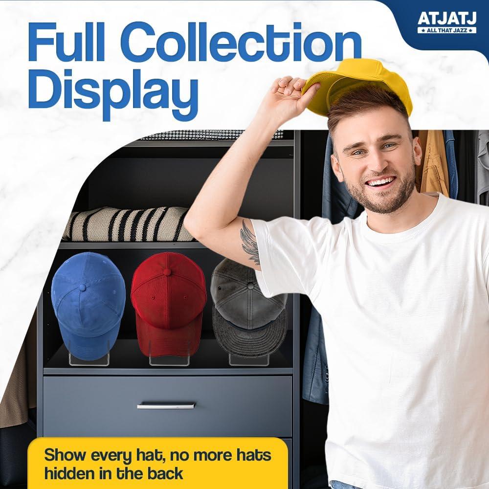 Soporte para Gorras ATJATJ Acrílico 2 Niveles 14 Gorras