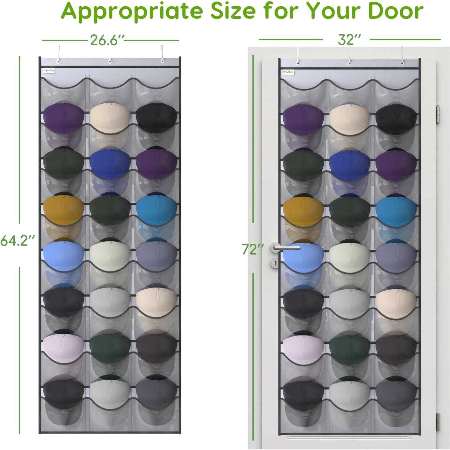 Organizador de Gorras Unjumbly 24 Bolsillos Colgante Gris