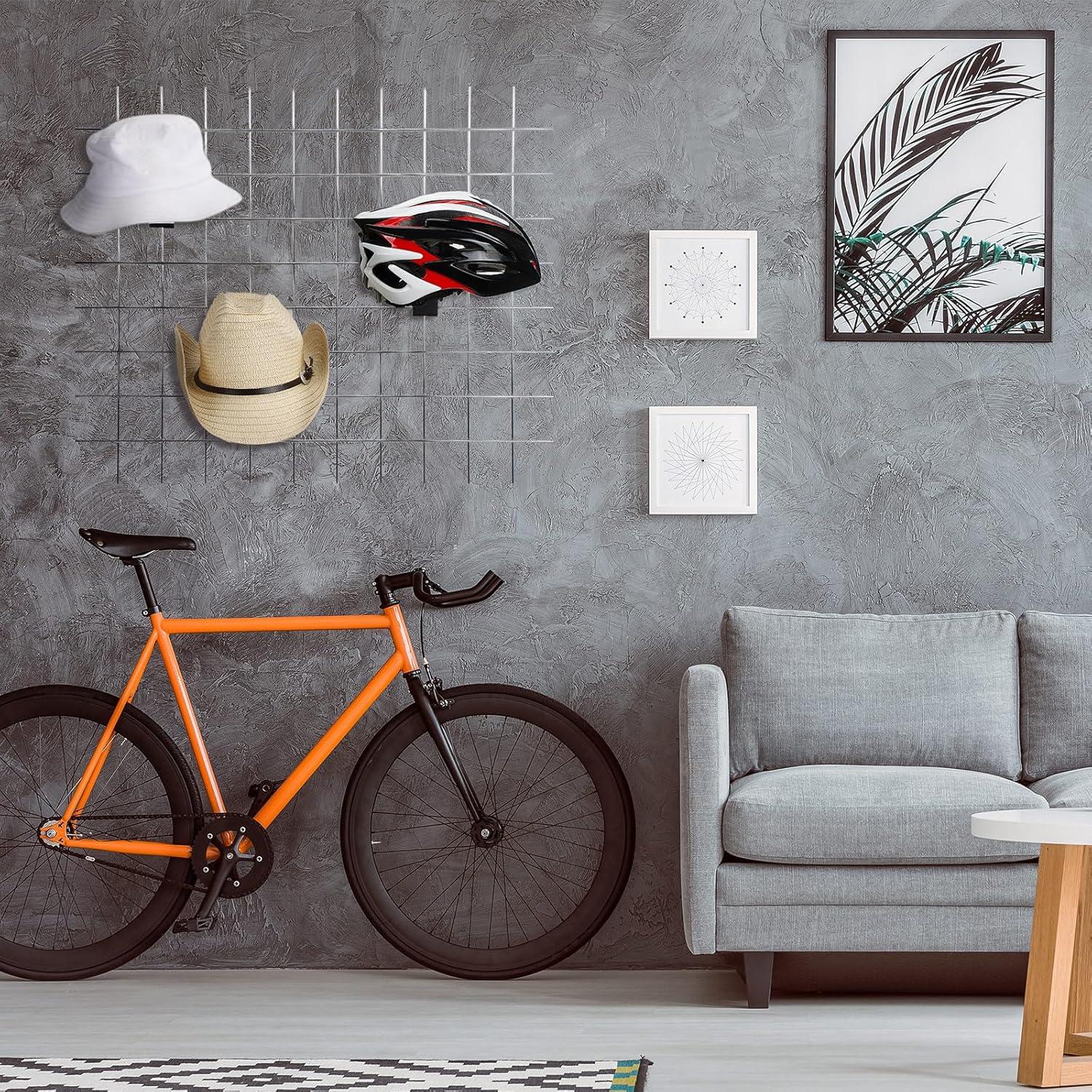 Soporte para Sombreros Blulu 12 Pcs Metal Negro Montaje Pared