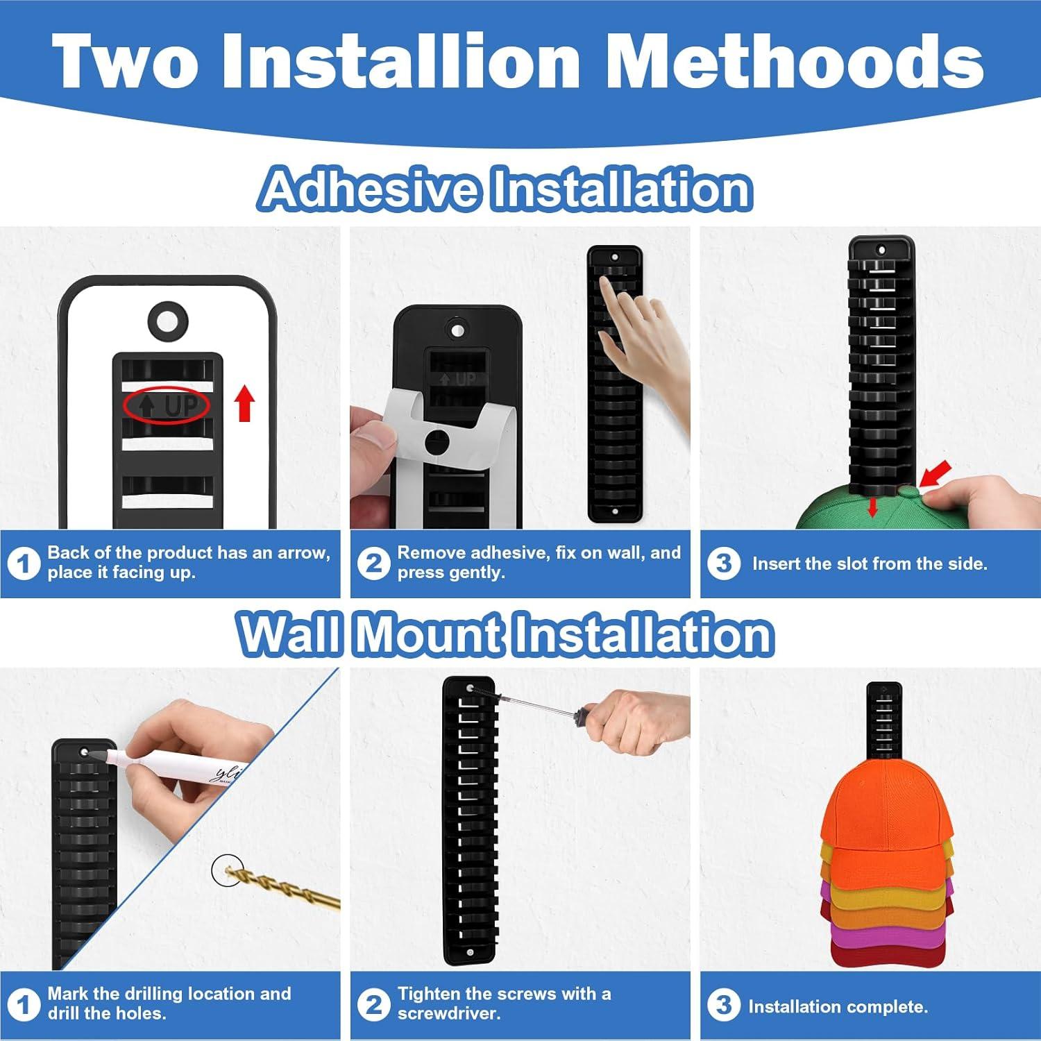 Soporte para Sombreros MAGTSMEI Negro 2 Paquetes 35 kg