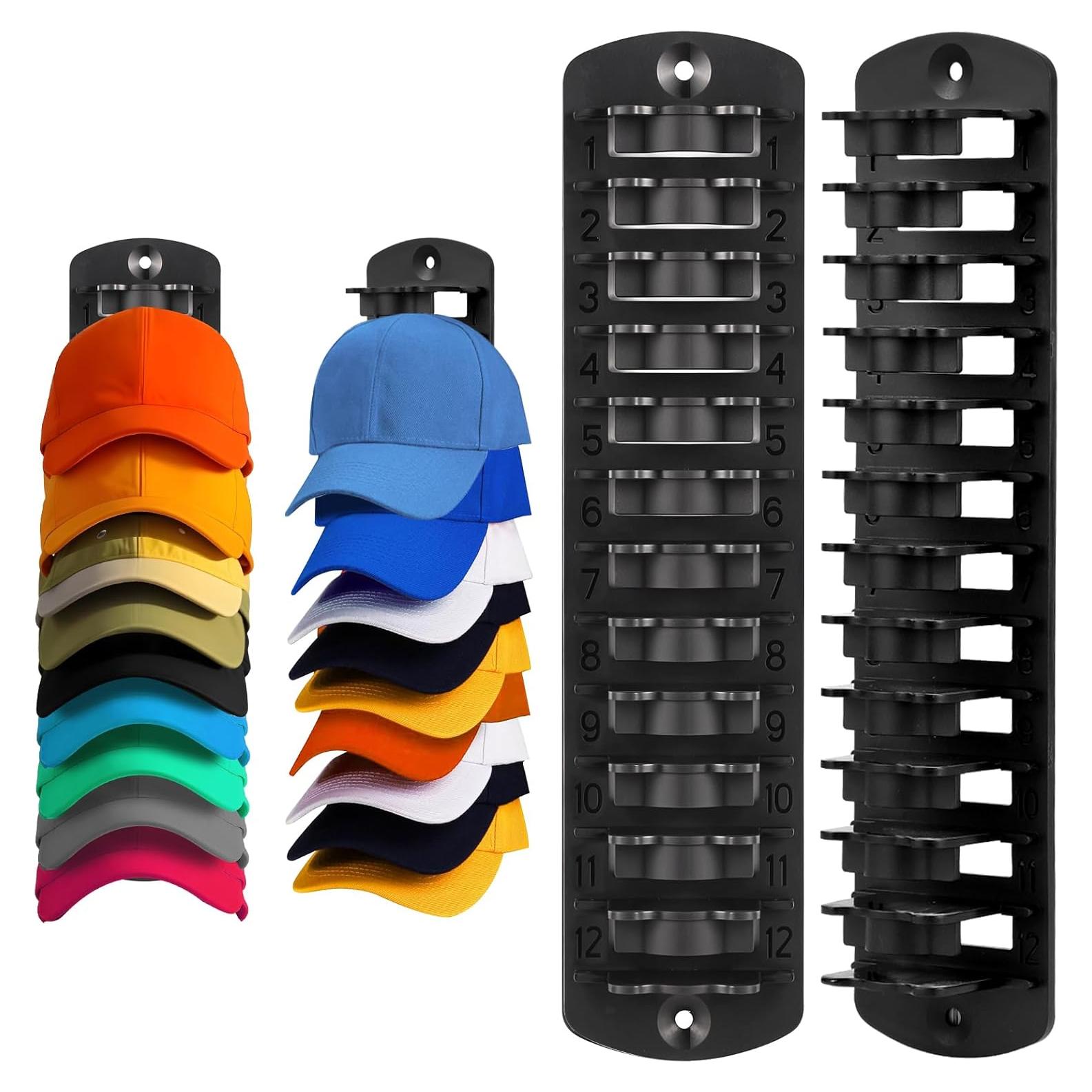 Organizador de Sombreros Dntorx, 2 Paquete, Soporte Pared Negro