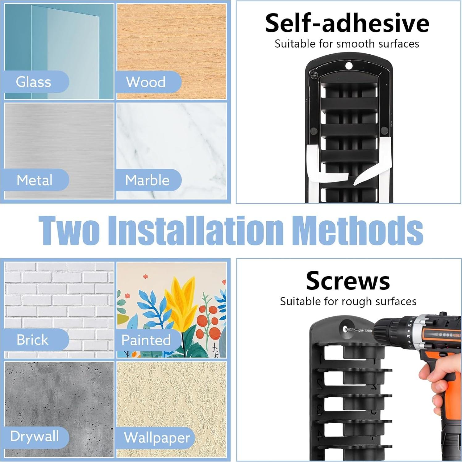 Organizador de Sombreros Dntorx, 2 Paquete, Soporte Pared Negro