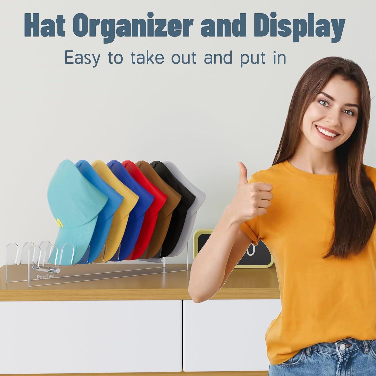 Soporte para Gorras de Béisbol Poerlve Acrílico Transparente