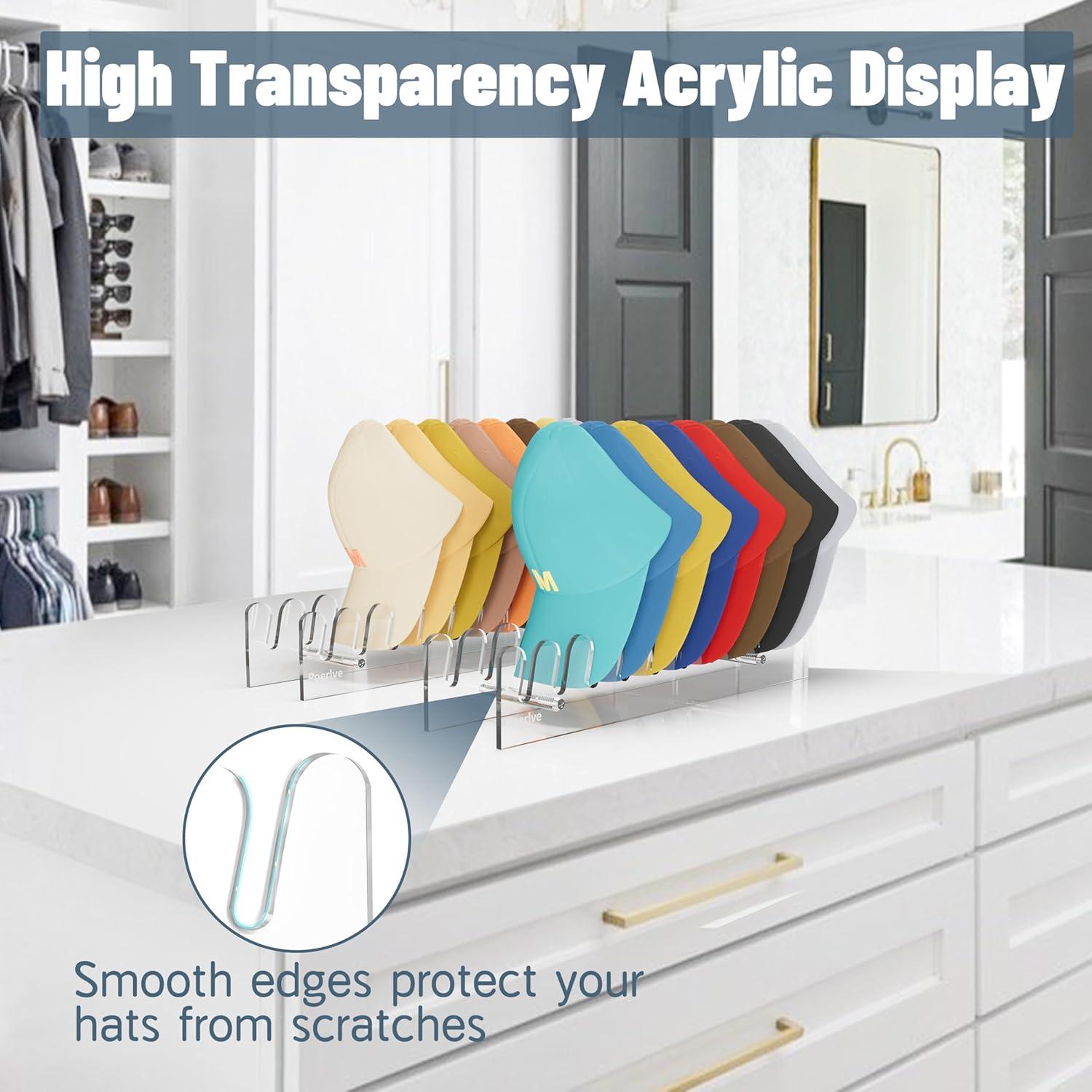 Soporte para Gorras de Béisbol Poerlve Acrílico Transparente