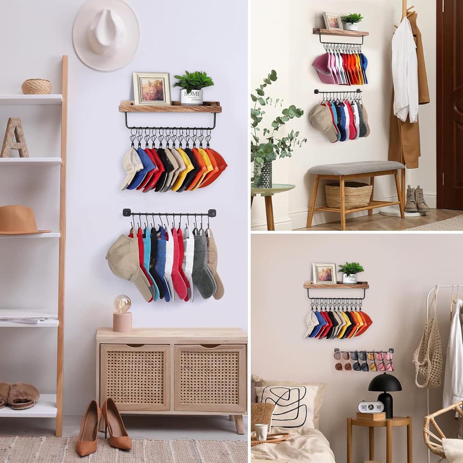 Organizador de Sombreros Hydermus con Estante Negro Carbonizado