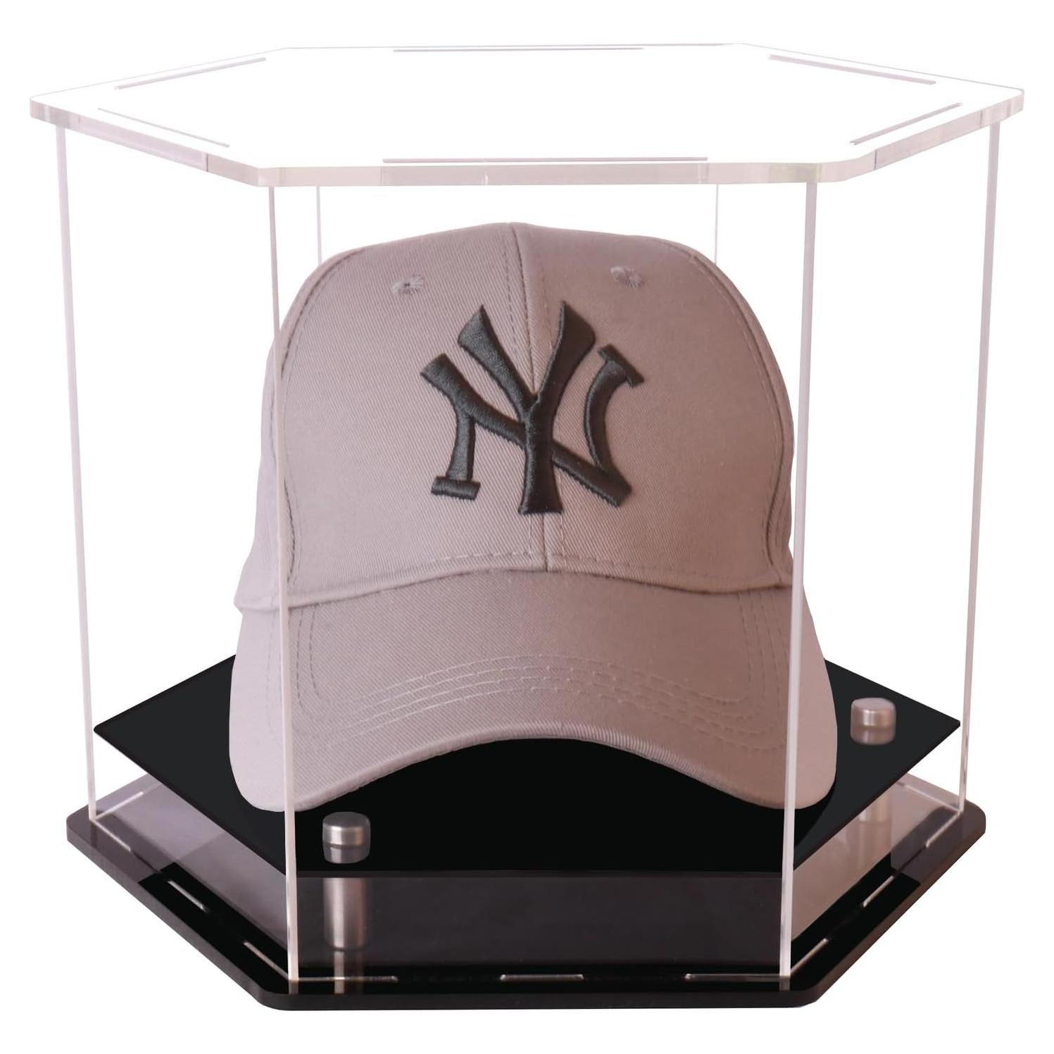 Estuche de exhibición para gorras acrílico HHUXIUE 24.9x22.1x20.1 cm