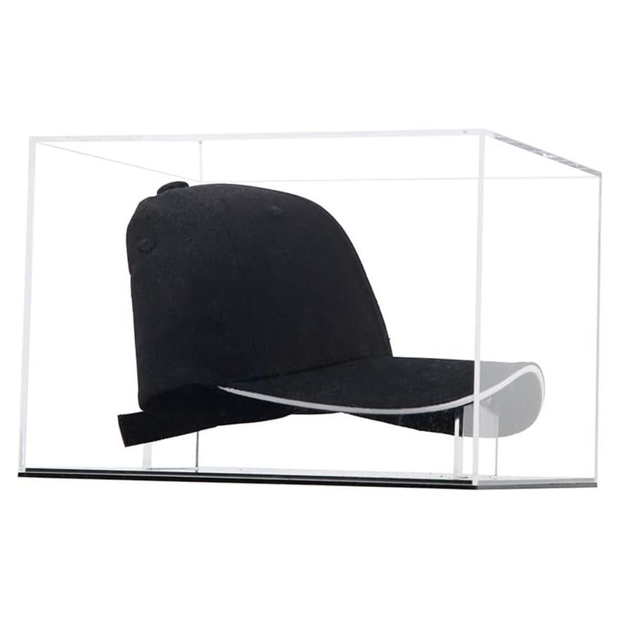 Estuche para exhibir gorras Qinry, acrílico UV, cuadrado