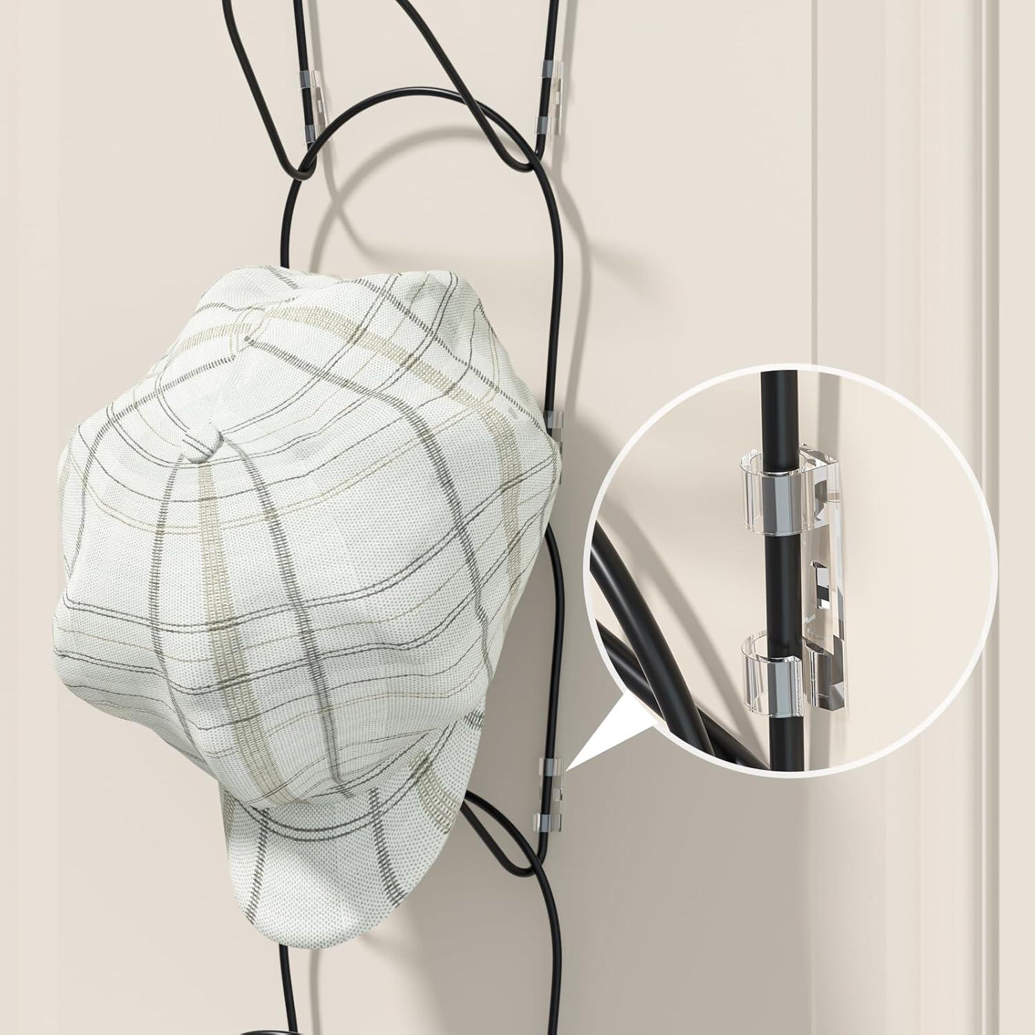 Soporte para Gorras Colgante LINFIDITE 10 Piezas Negro