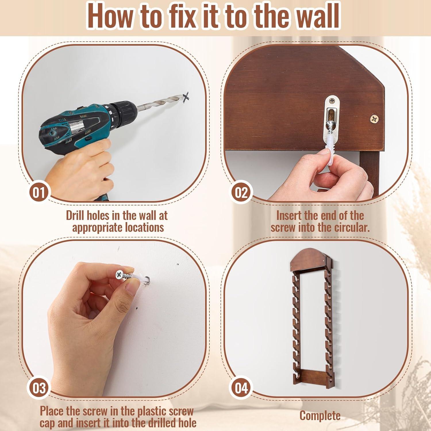 Perchero de Madera para Gorras de Béisbol Wonderjune 20 Ranuras