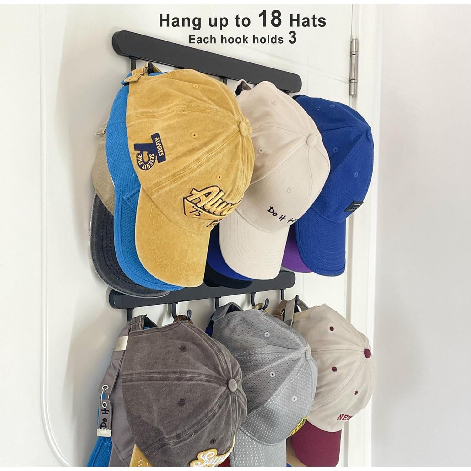 Organizador Adhesivo para Gorras ETOWIFA - Soporte Pared 18 Gorras